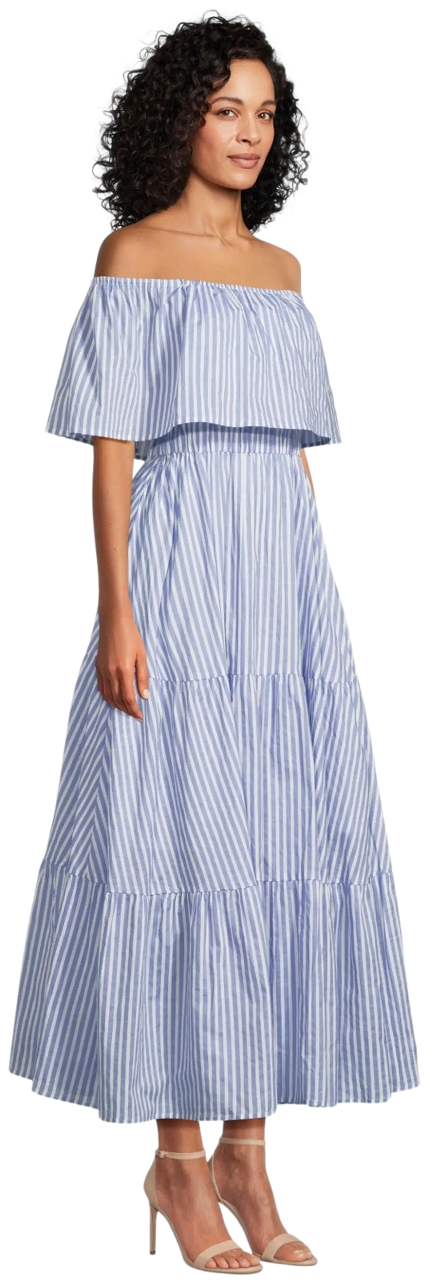 Margaux Riviera naisten mekko HYP-007 - BLUE & WHITE STRIPE - 4