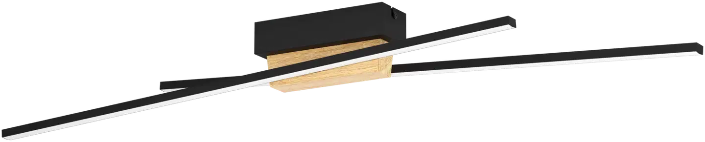 EGLO Kattovalaisin Panagria led 2x13W 93,5x7,5cm musta/puu - 1