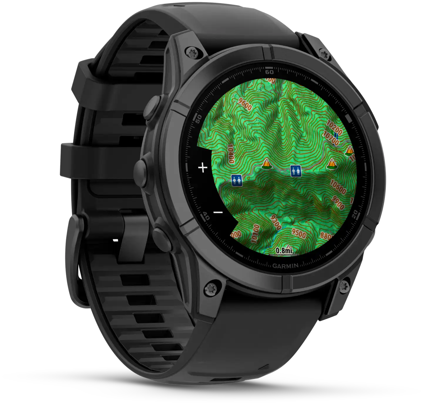 Garmin urheilukello Fenix E AMOLED 47 mm tummanharmaa teräs/musta - 5