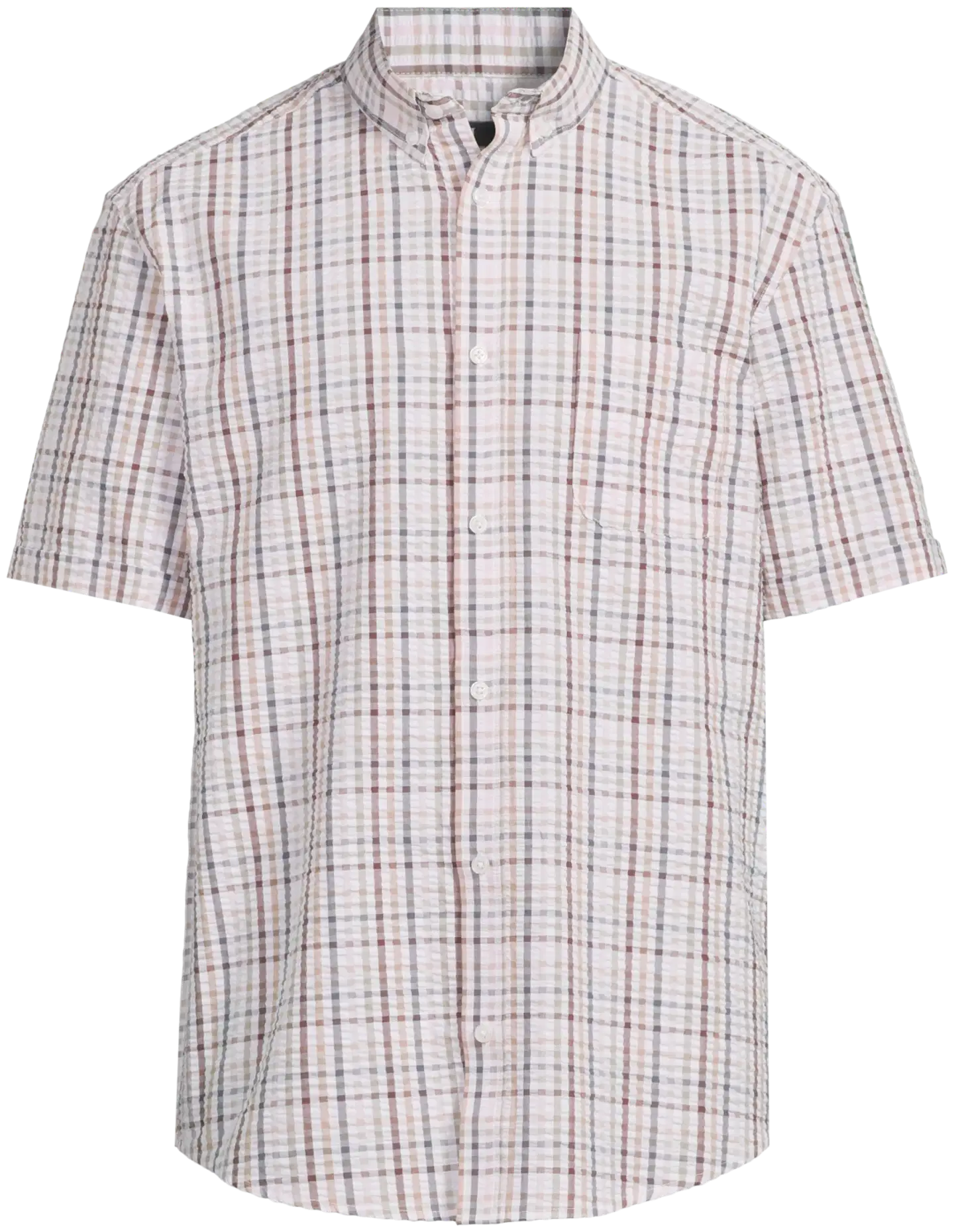 House miesten ruudullinen kesäpaita 194H152618 - Marron check - 2