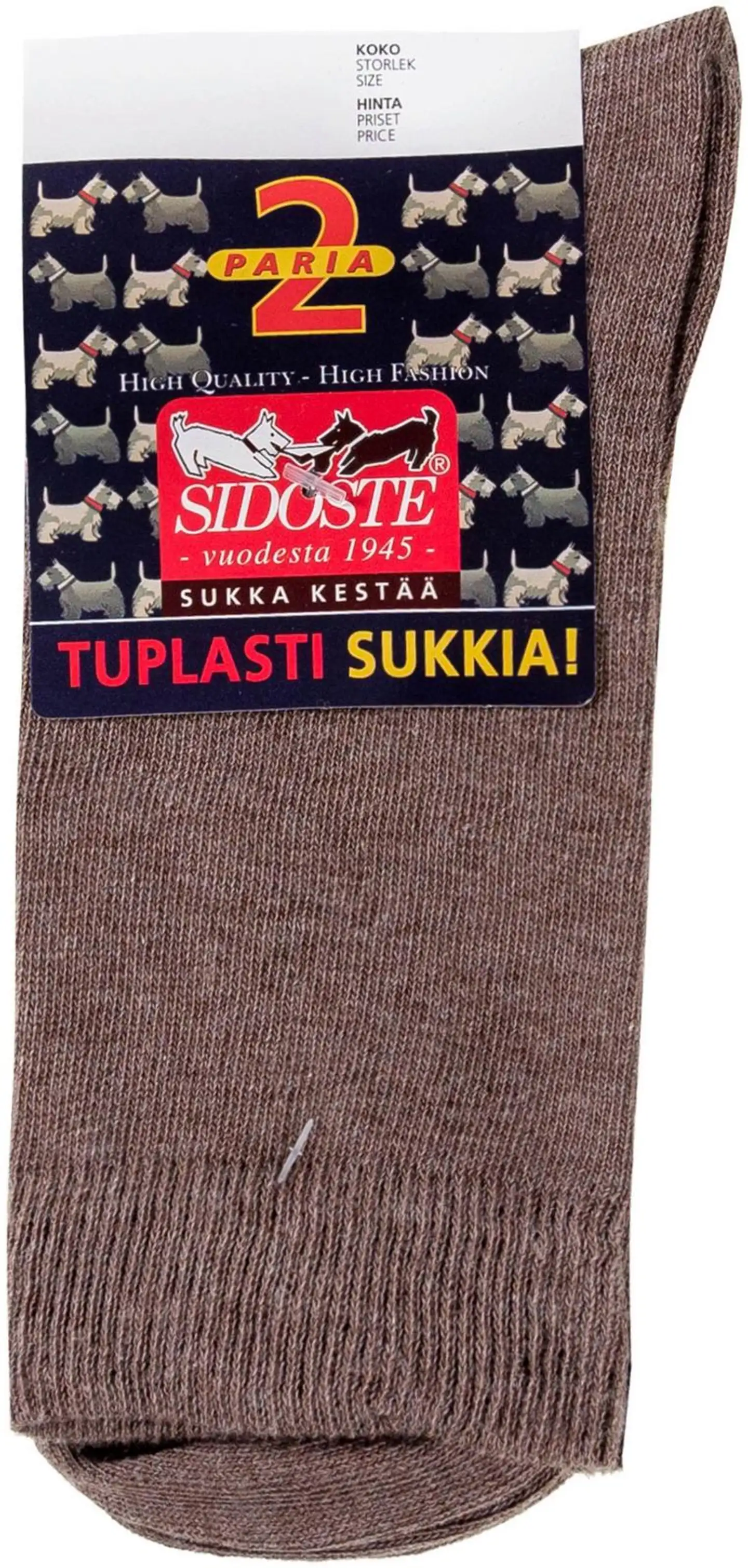 Sidoste naisten sukka 2 paria - Ruskea