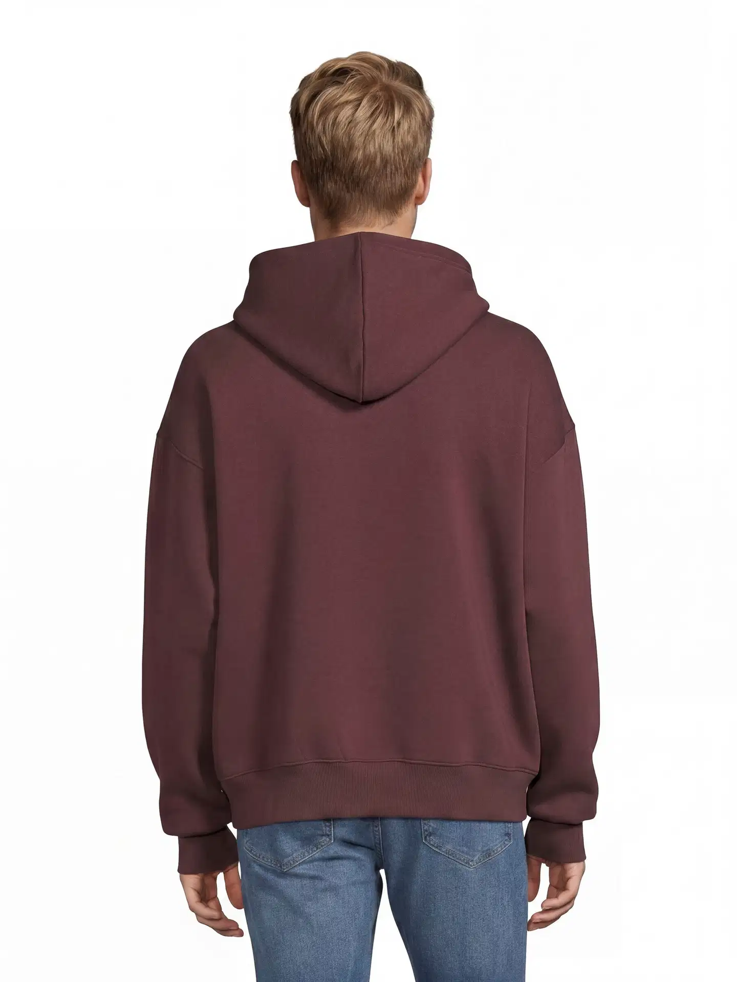 House miesten collegehuppari basic 195HBNOS21 - Burgundy - 3