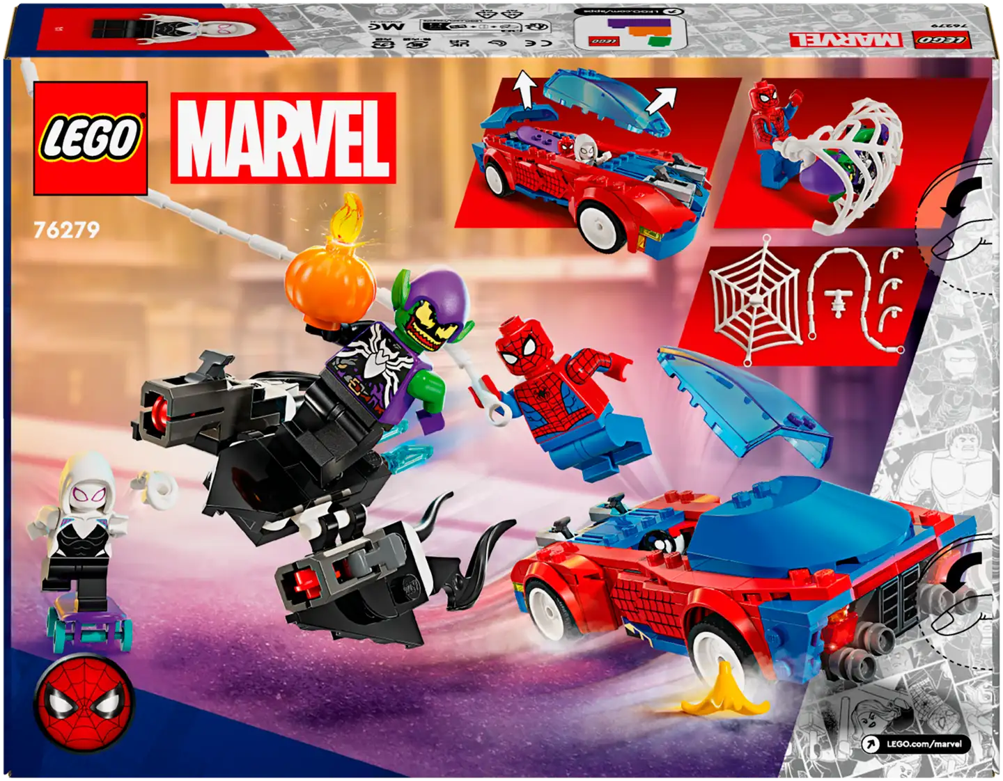 LEGO Super Heroes Marvel 76279 Spider-Manin kilpa-auto ja Venomin Vihreä Menninkäinen - 3