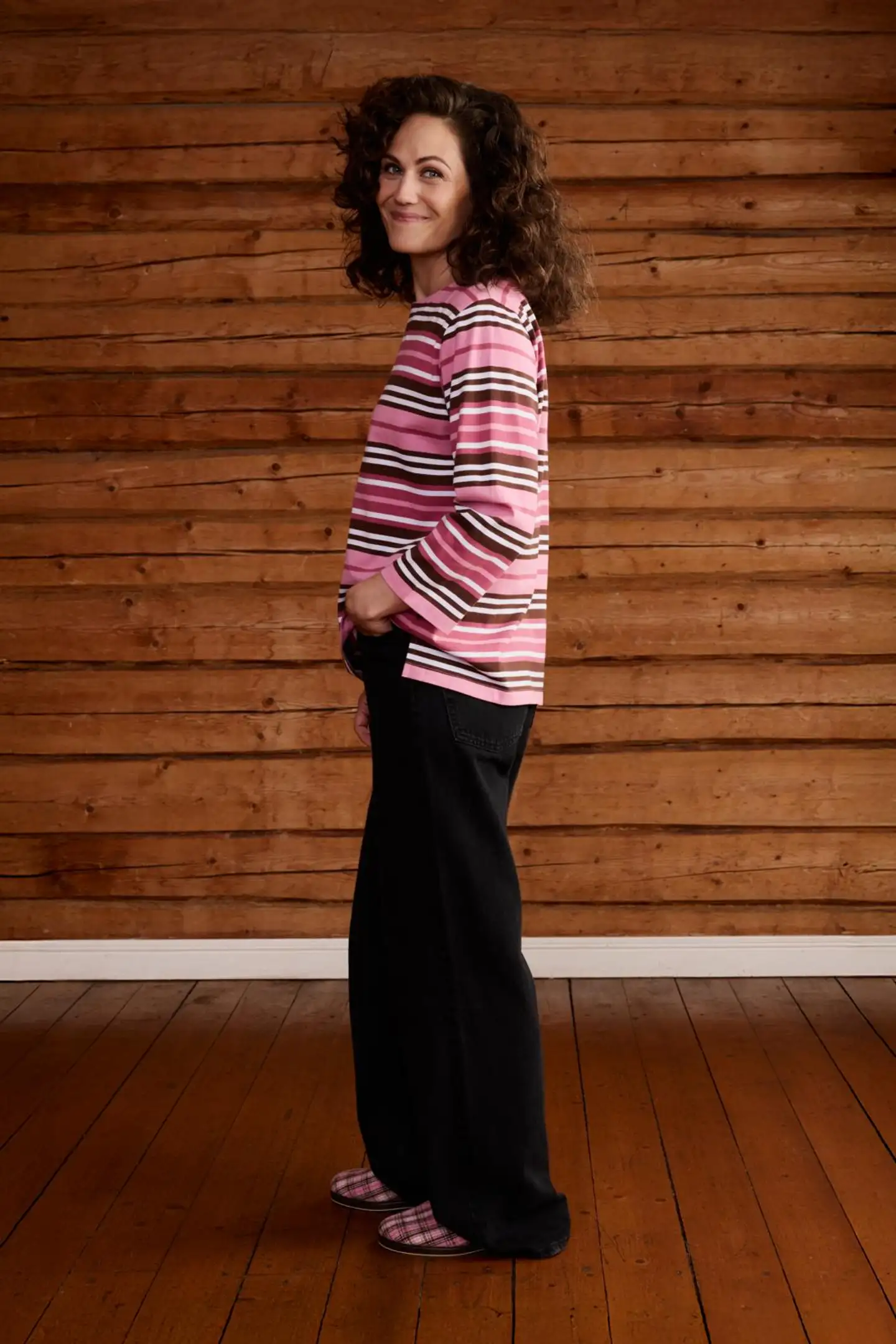 Reino&Aino naisten raitapusero - pink stripe - 4