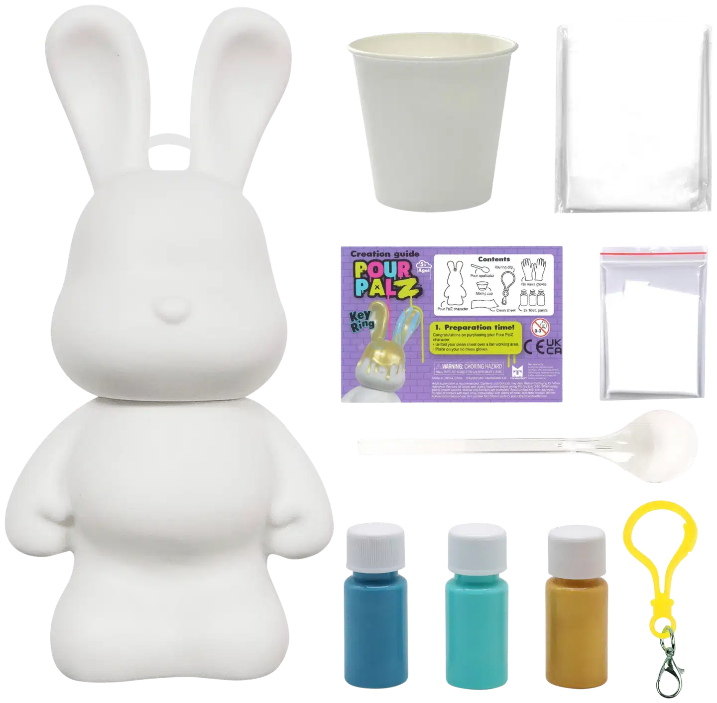 Pour Palz askartelu Bunny mini avaimenperä, erilaisia - 6