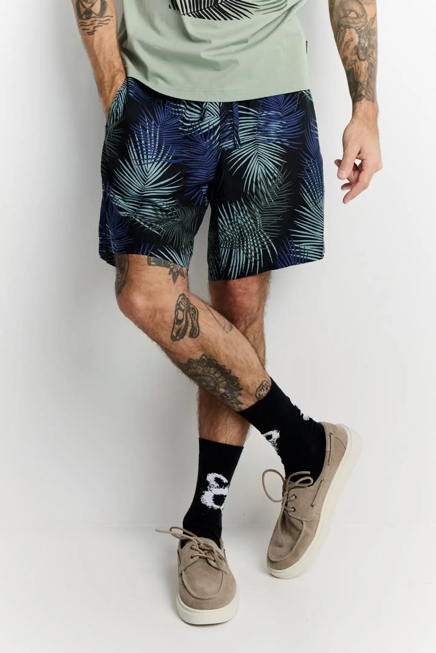 Finlayson miesten pellavashortsit Palma - BLACK - 3