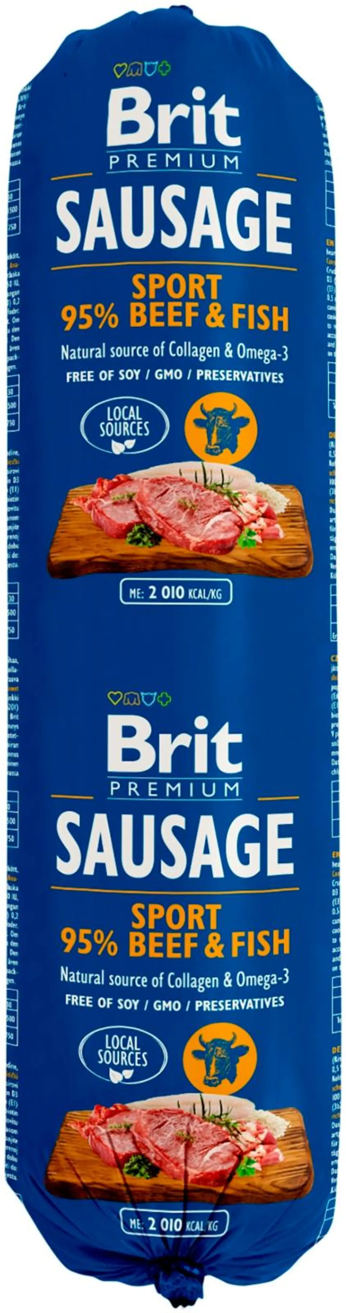 Brit Premium Makkara nauta-kala Sport 800 g