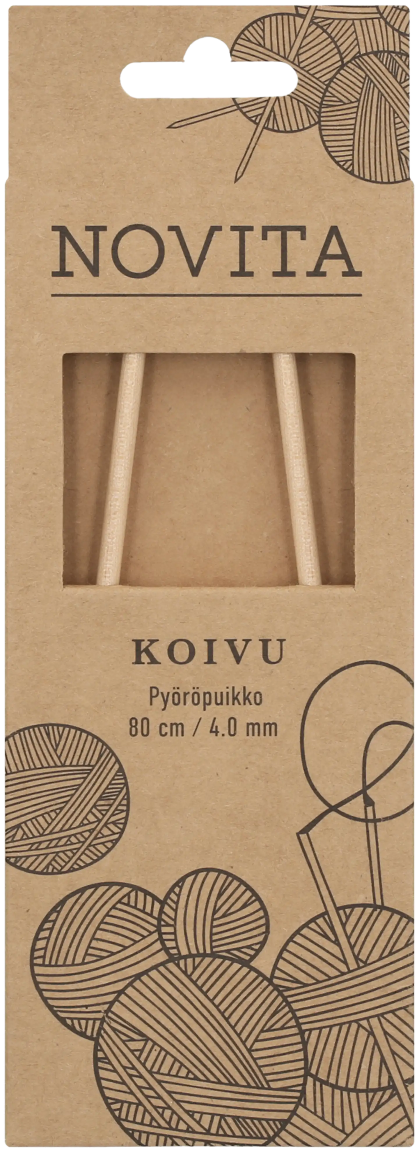 Novita Pyöröpuikko koivu 80cm - 4mm - 1