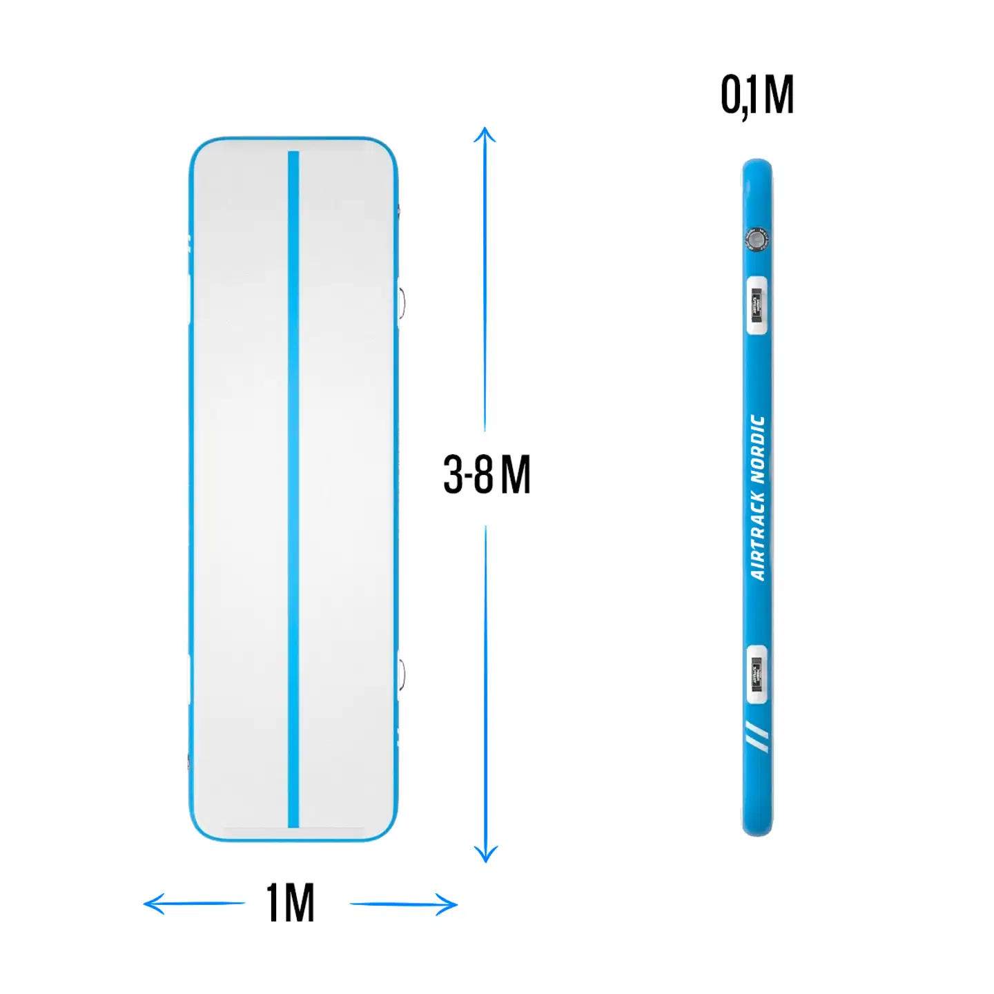 AirTrack Nordic Standard ilmavolttirata - Pinkki - 4 m - 4