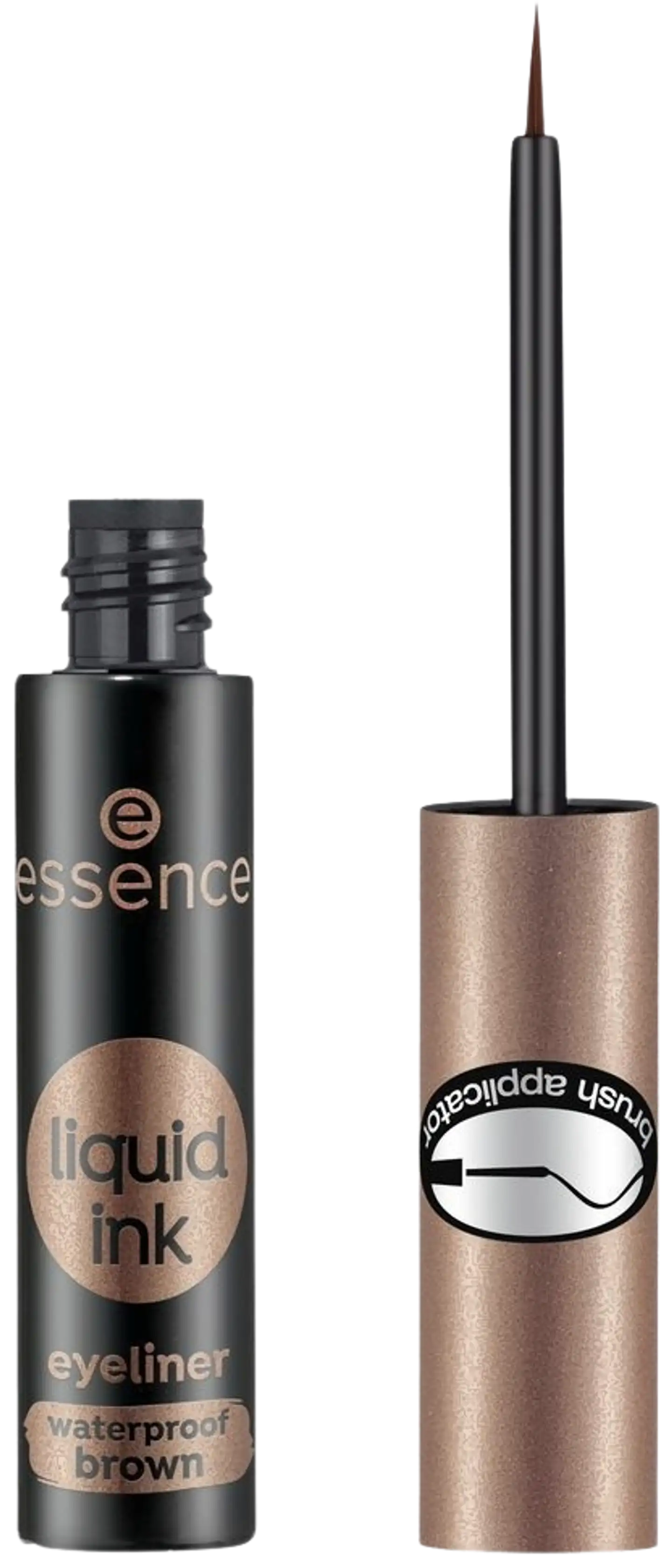 essence liquid ink eyeliner waterproof brown 02 Ash brown 3 ml - 1