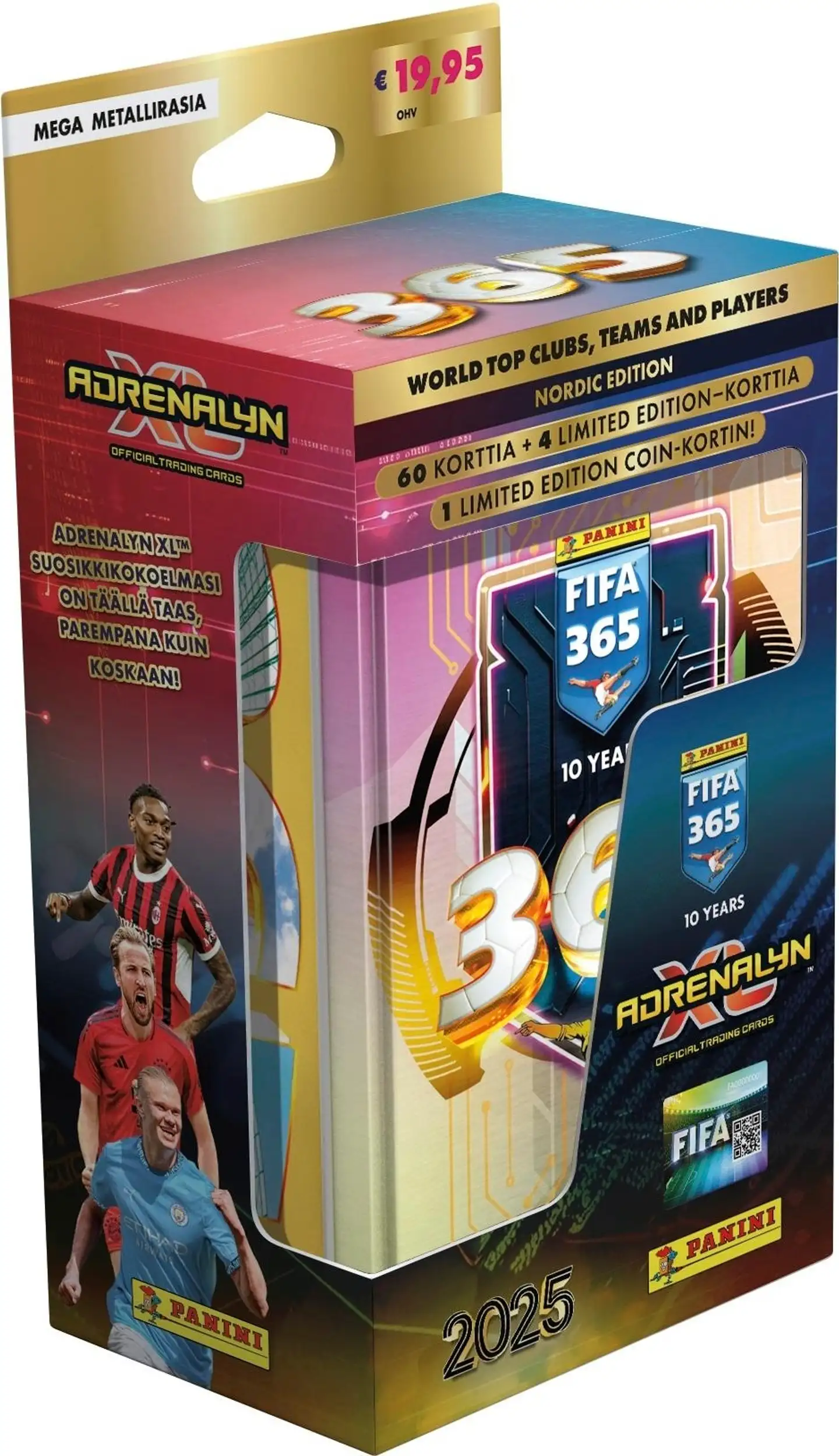 Panini FIFA 365 Adrenalyn XL Mega metallirasia Nordic Edition keräilykortit