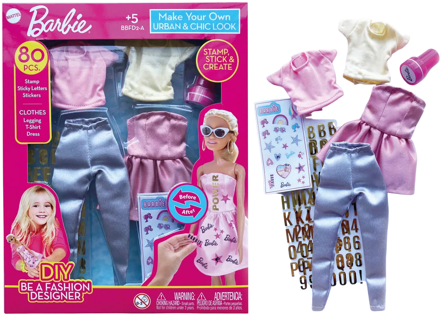 Barbie Make Your Own Urban & Chic Look -vaatesetti - 1