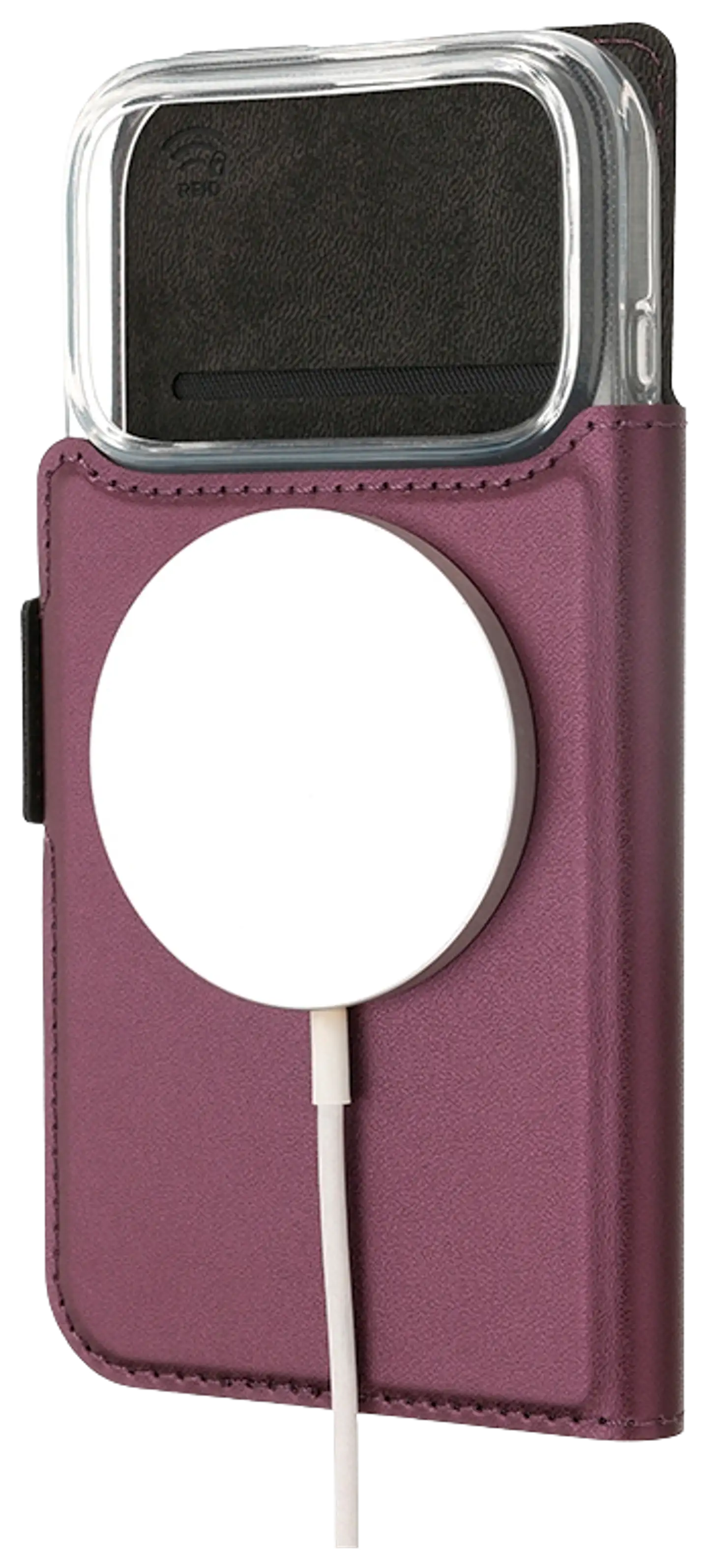 Wave MagSafe -yhteensopiva Book Case, Apple iPhone 17 Pro, smoky sangria - 2