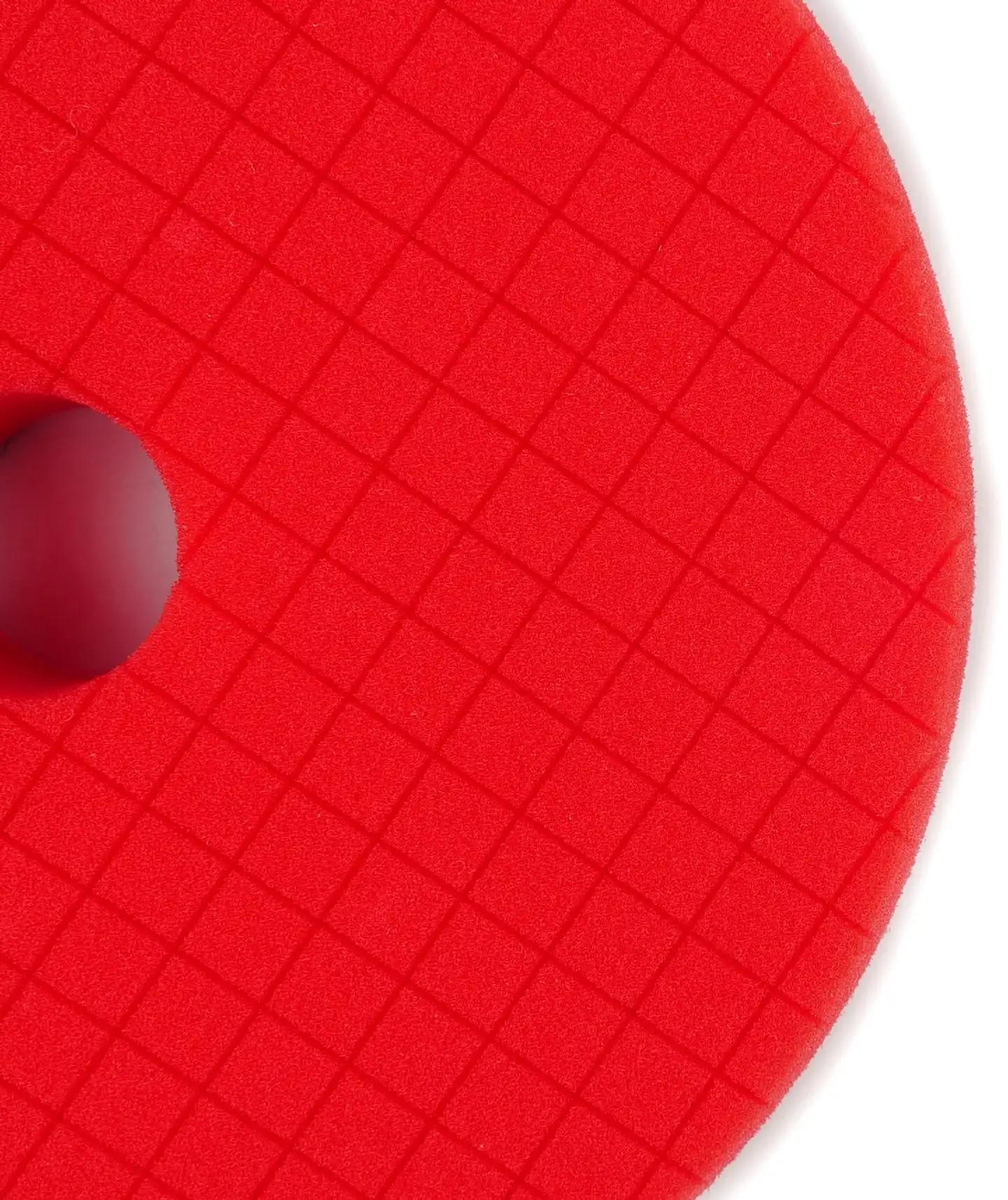 Maxshine Cross Cut kiillotuslaikka 5", punainen – vaahtomuovinen laikka viimeistelyyn, hologrammien ja kevyiden pyörrejälkien poistoon, rotary- ja epäkeskokoneisiin - 2