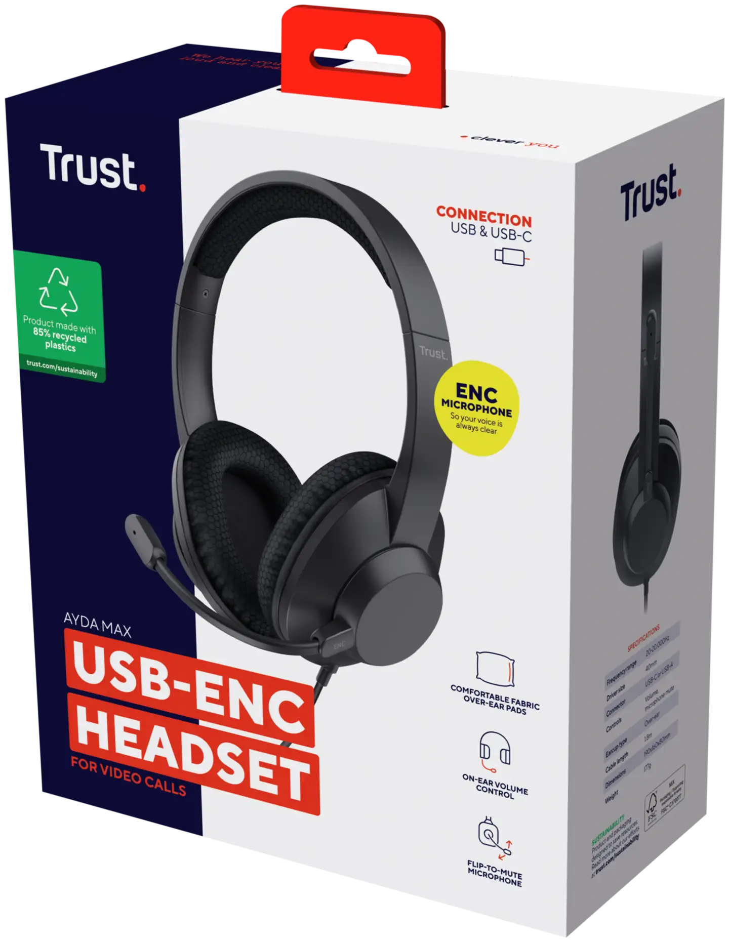 Trust Ayda max USB-C kuulokkeet ENC - 7