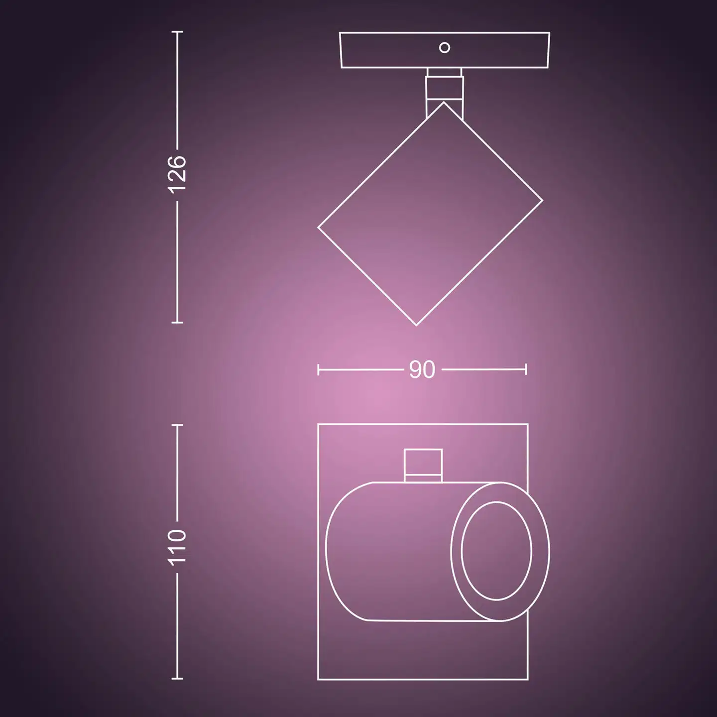 Philips Hue Argenta -kohdevalaisin 4.2W 2000-6500K 400LM valkoinen - 4