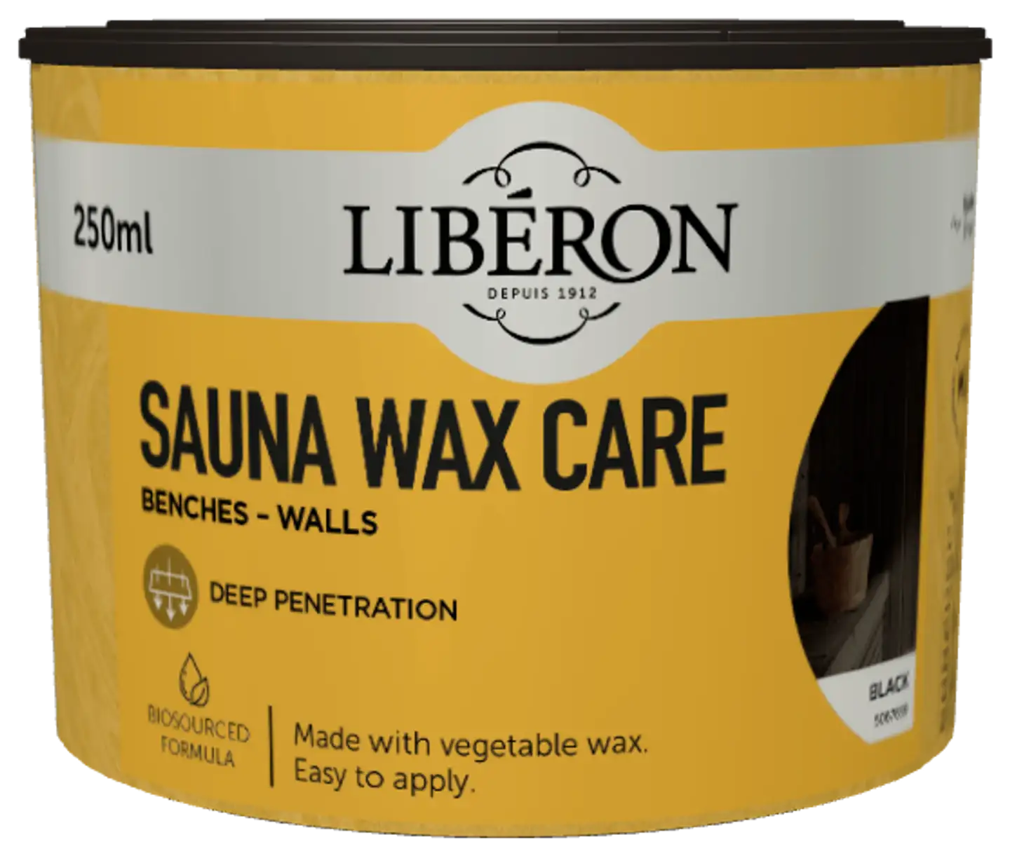 Liberon saunavaha 250 ml Black Matt - 1