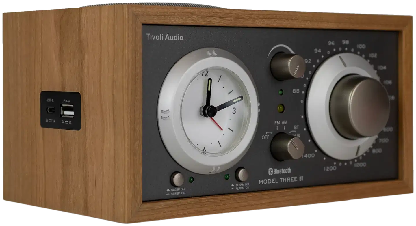 Tivoli Audio Bluetooth-kelloradio Model Three BT USB-C taupe/kirsikka - 2