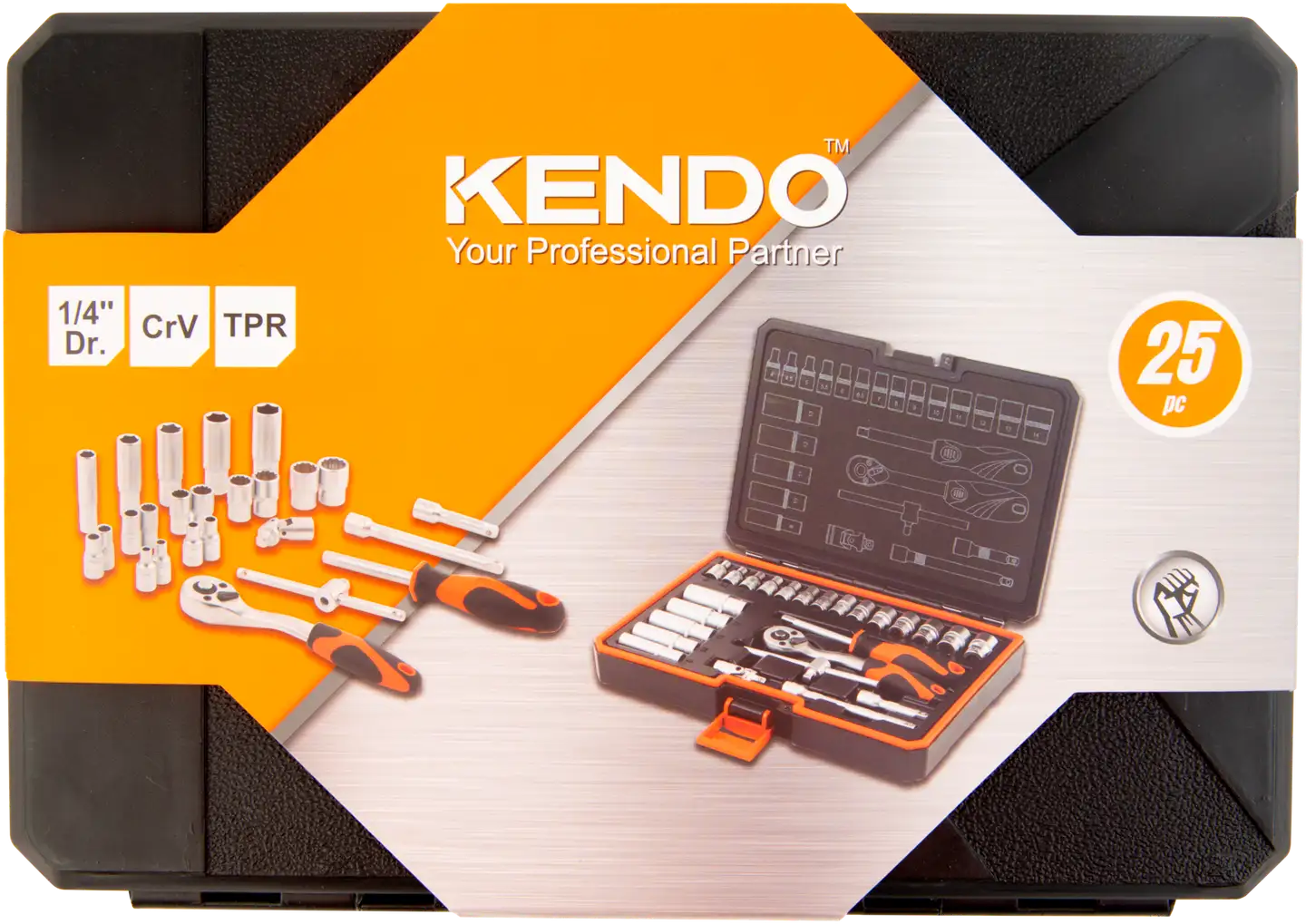 Kendo hylsysarja 1/4" 25-osainen - 3