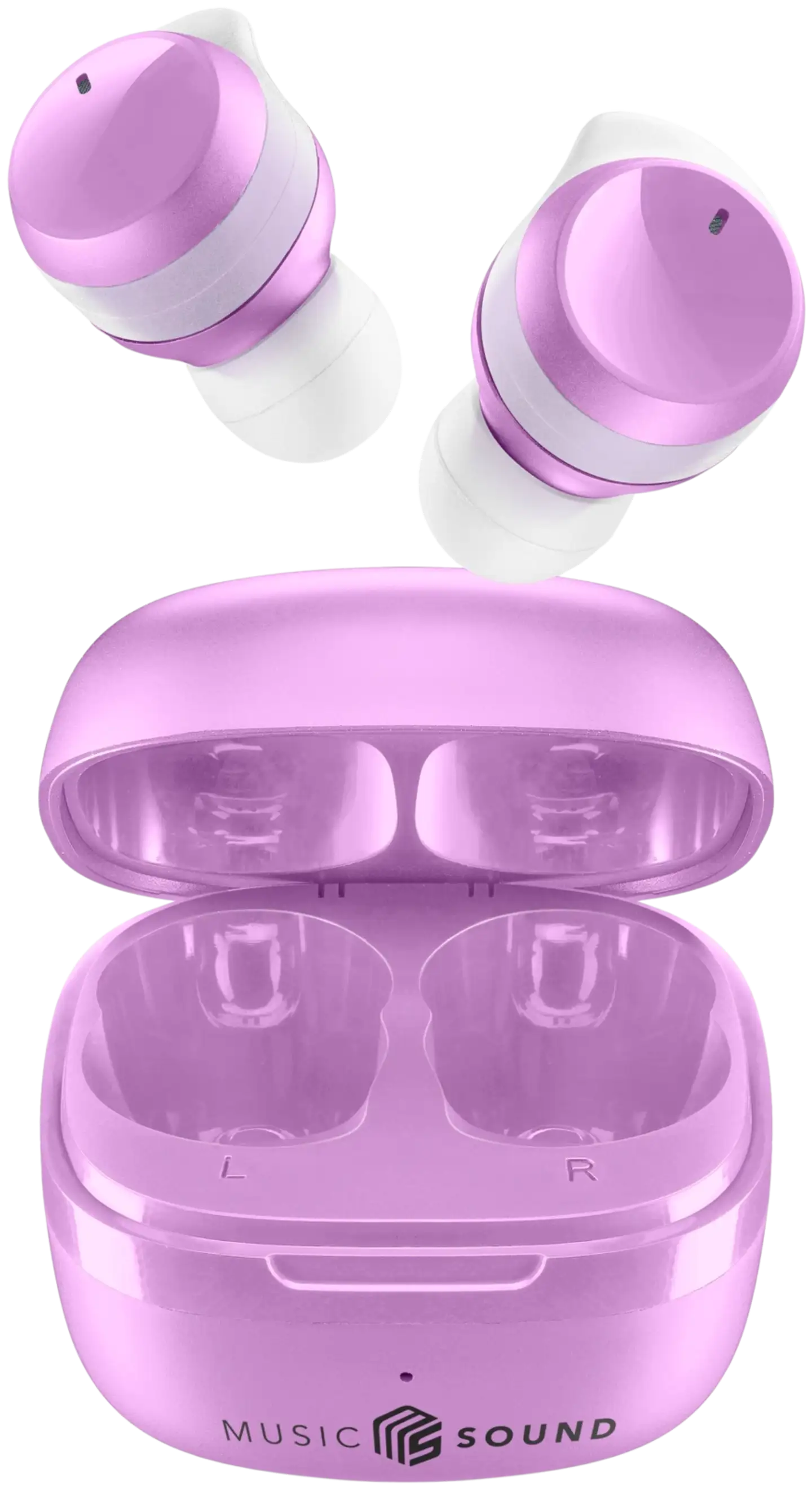 MusicSound Bluetooth nappikuulokkeet Flow violetti - 1