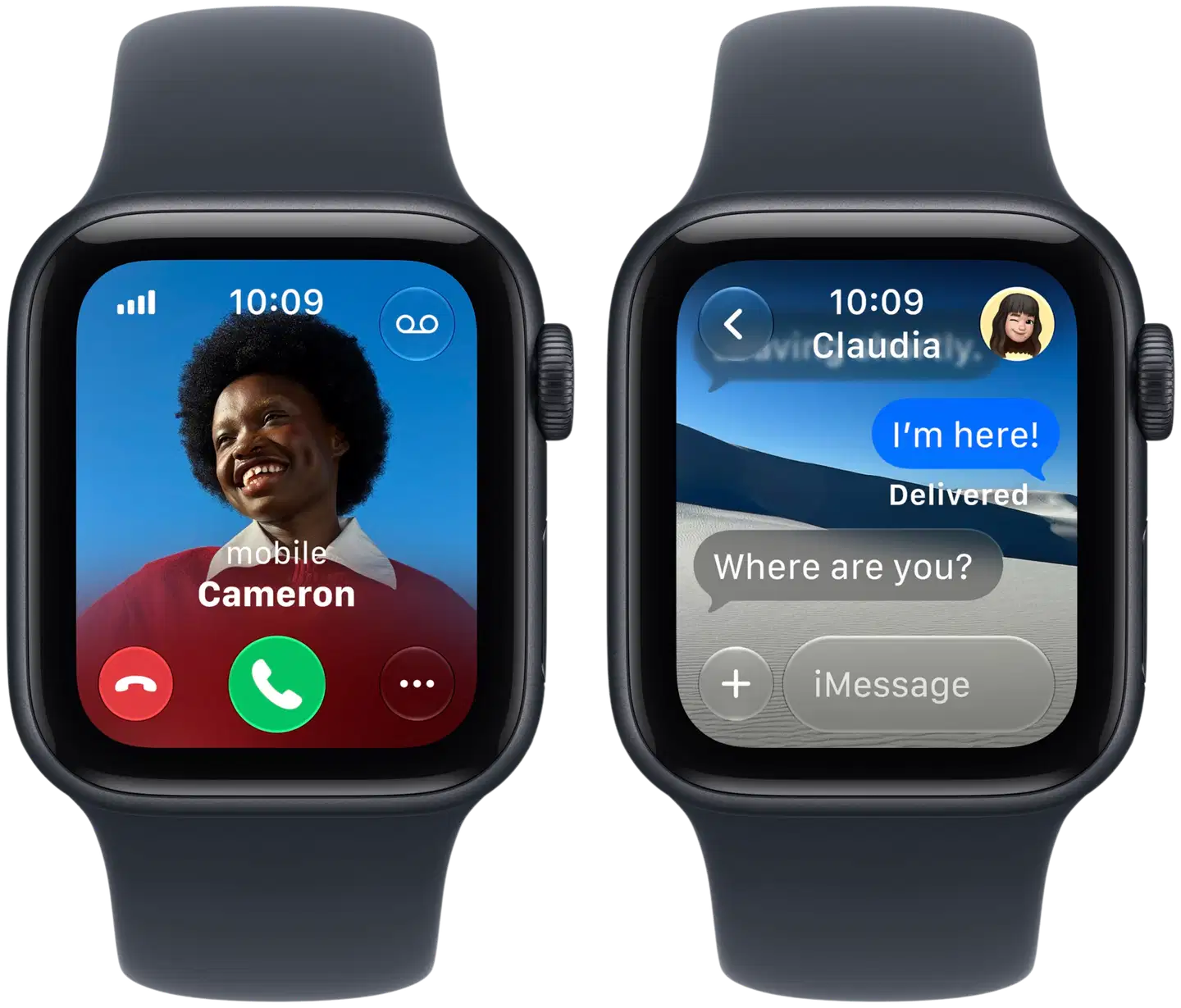 Apple Watch SE 3 GPS 44 mm:n keskiyön värinen alumiinikuori ja laivastonsininen urheiluranneke - M/L - MJL94QN/A - 4