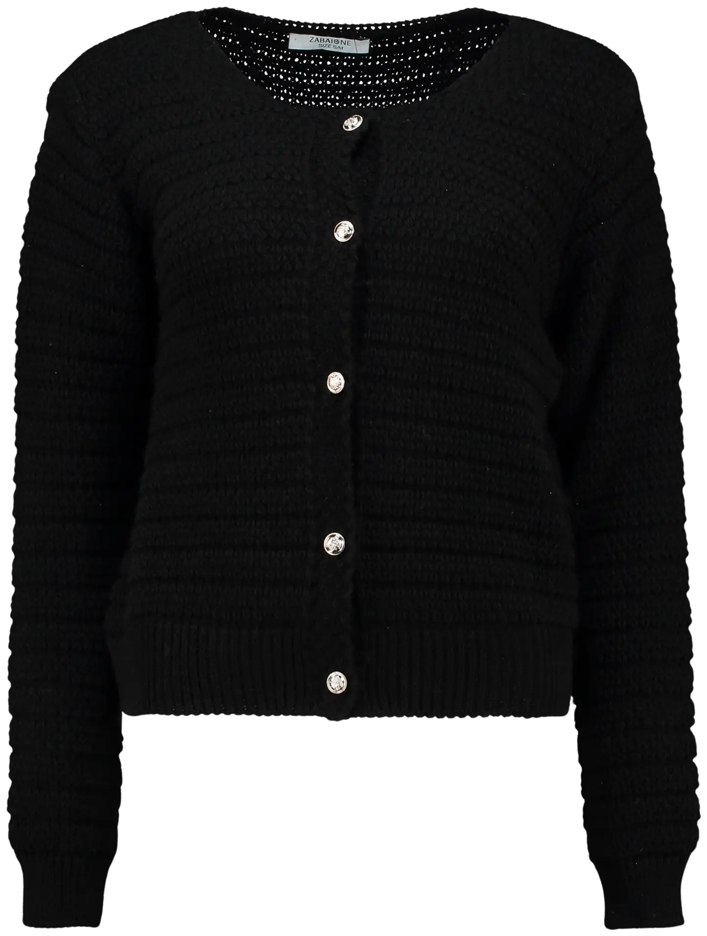 Zabaione naisten neulejakku Ya44sminn - BLACK - 1