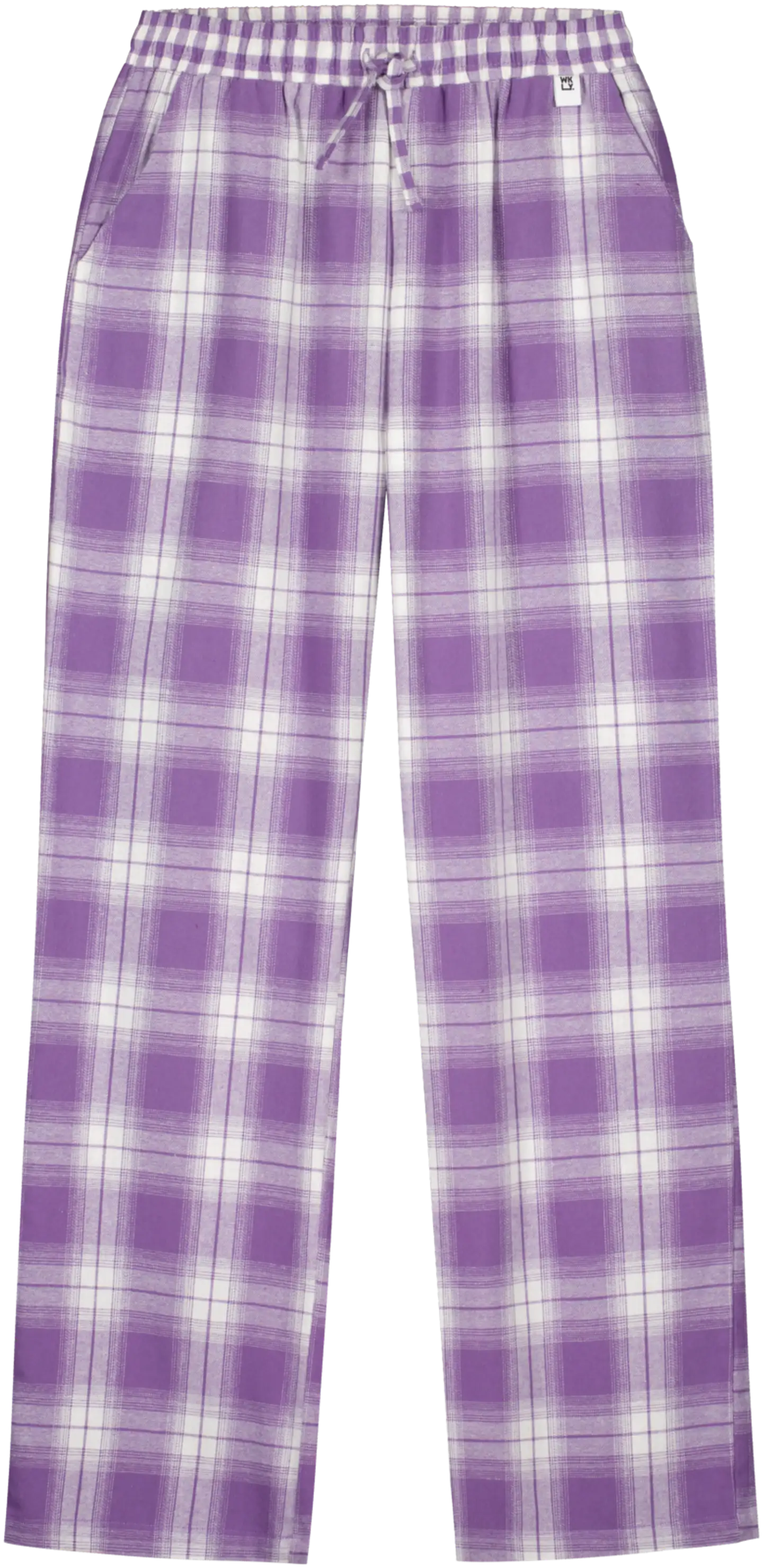 WKLY. naisten flanellihousut 212W382531 - Grape compote/white check - 1