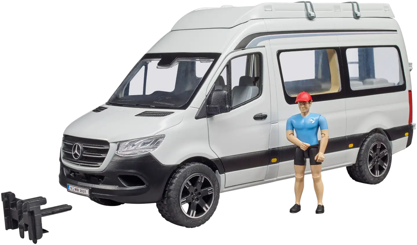 Bruder Mercedes-Benz Sprinter retkeilyauto ja kuljettaja