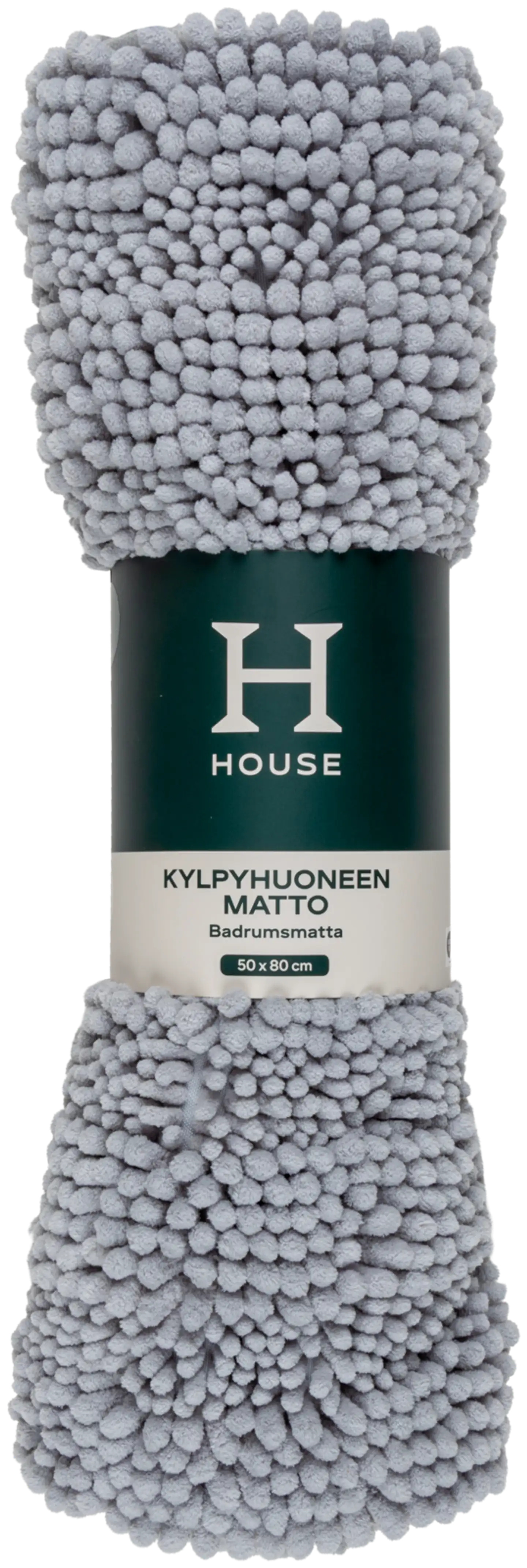 House kylpyhuonematto Chenille Stripe 50x80 cm, harmaa - 2