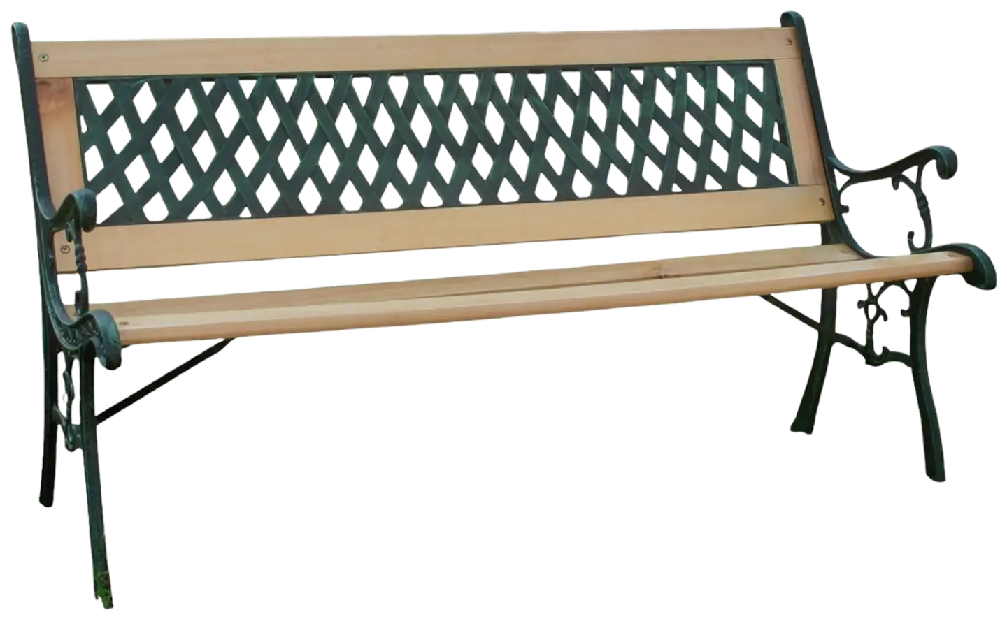 Lykke puutarhapenkki Vikholm 122x54x73 cm vaaleanruskea - 1