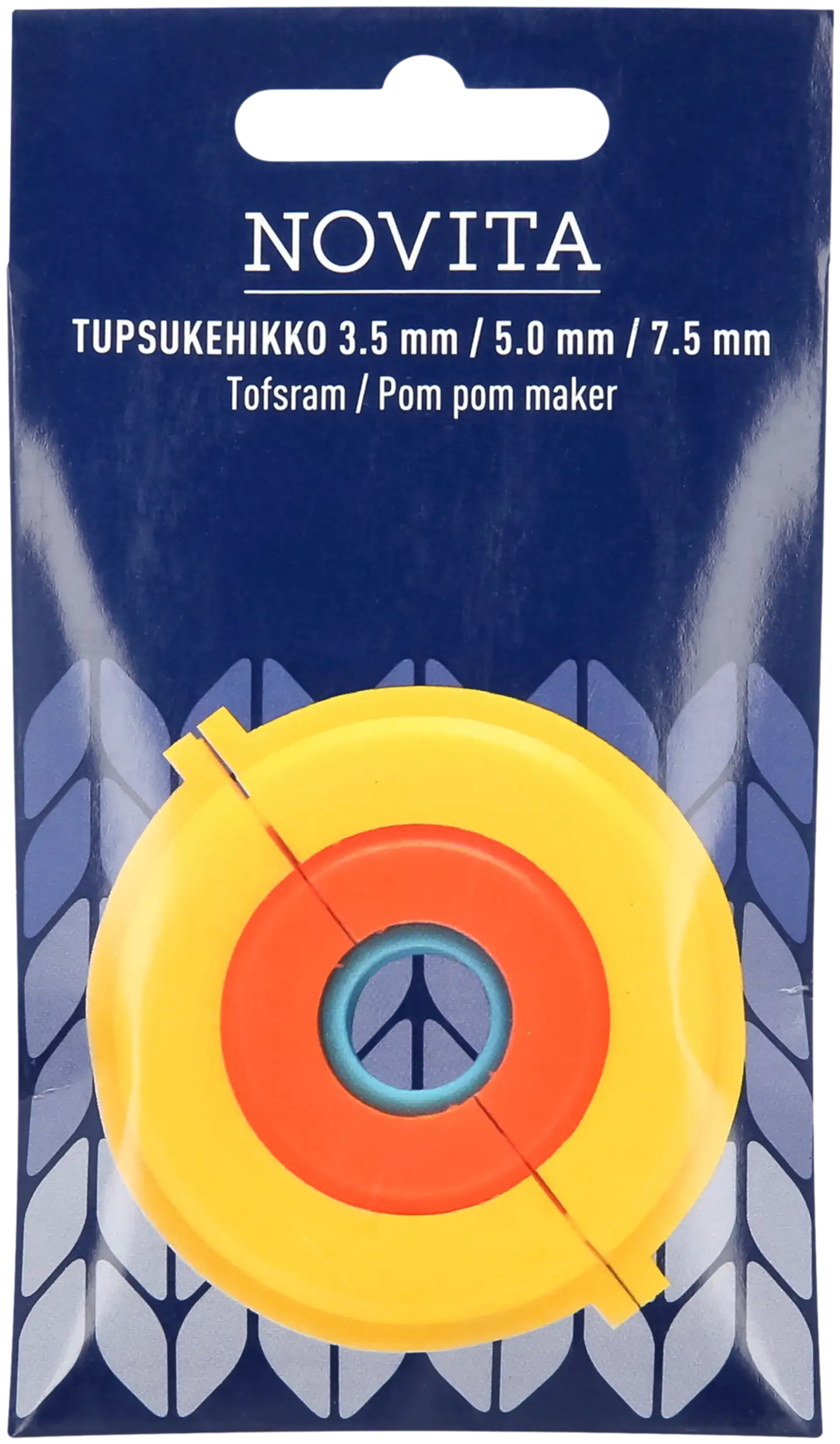 Novita Tupsukehikko 3kpl  2 cm, 3,5 cm ja 5,5 cm