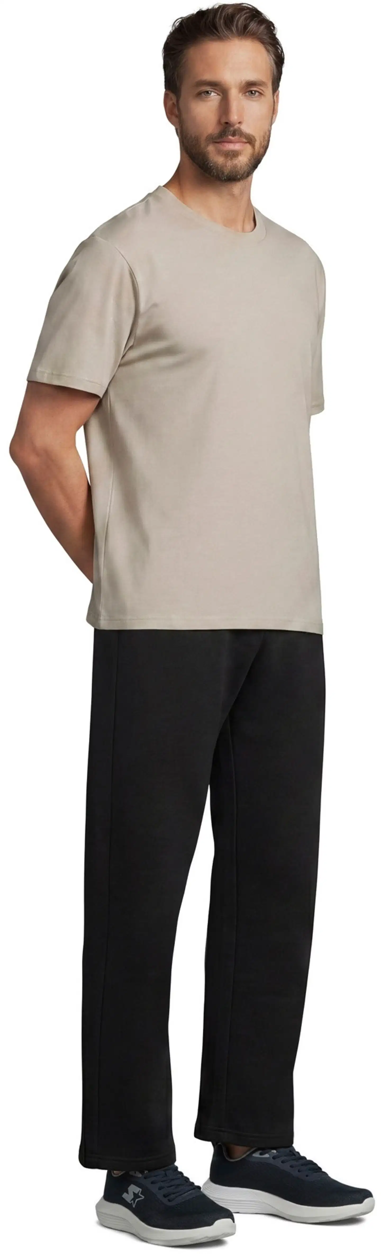 House miesten collegehousut suora lahje 202HBNOS23 - Black - 4