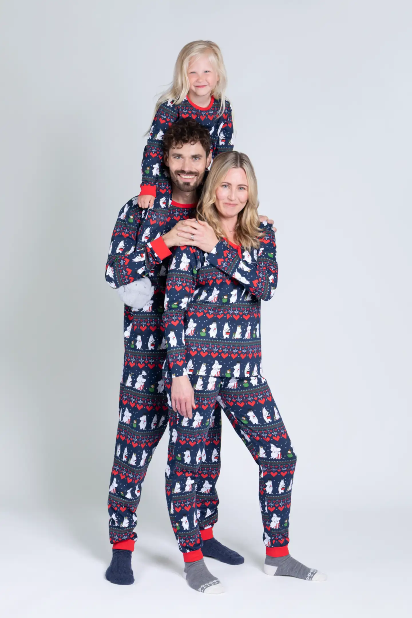 Muumi miesten pyjama Talvisydän 590409 - tummansininen - 4