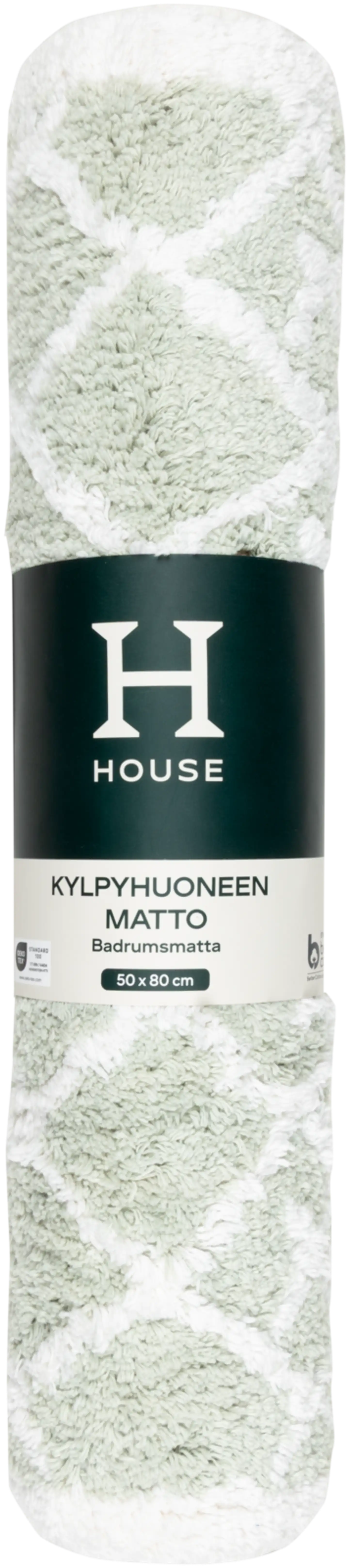 House kylpyhuoneenmatto Check 50x80 cm harmaa/valkoinen - 2