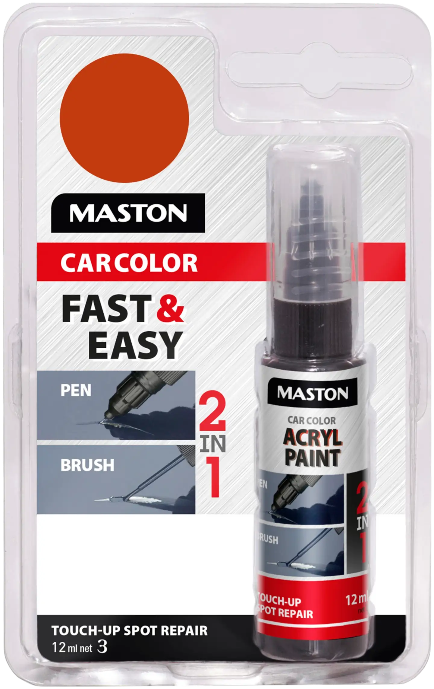 Maston korjauskynä CarColor Touch-Up punainen 4005 12 ml