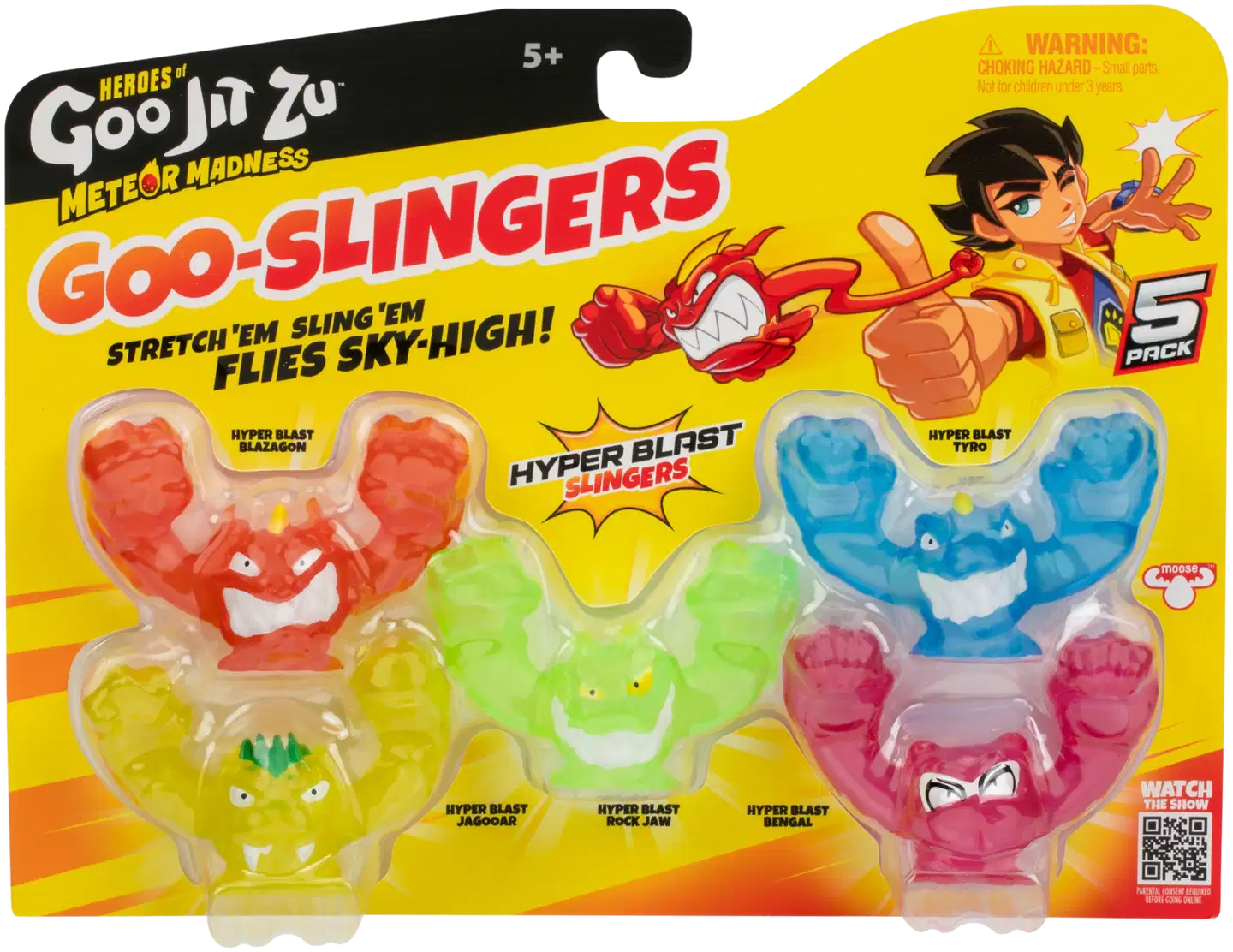 Goo Jit Zu Meteor Madness Slinger Glow 5pk - 1