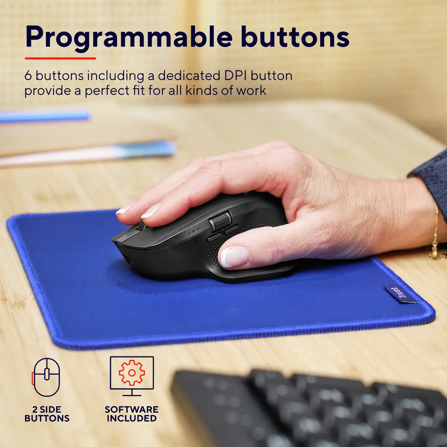 Trust Ozaa+ langaton hiiri musta - 10