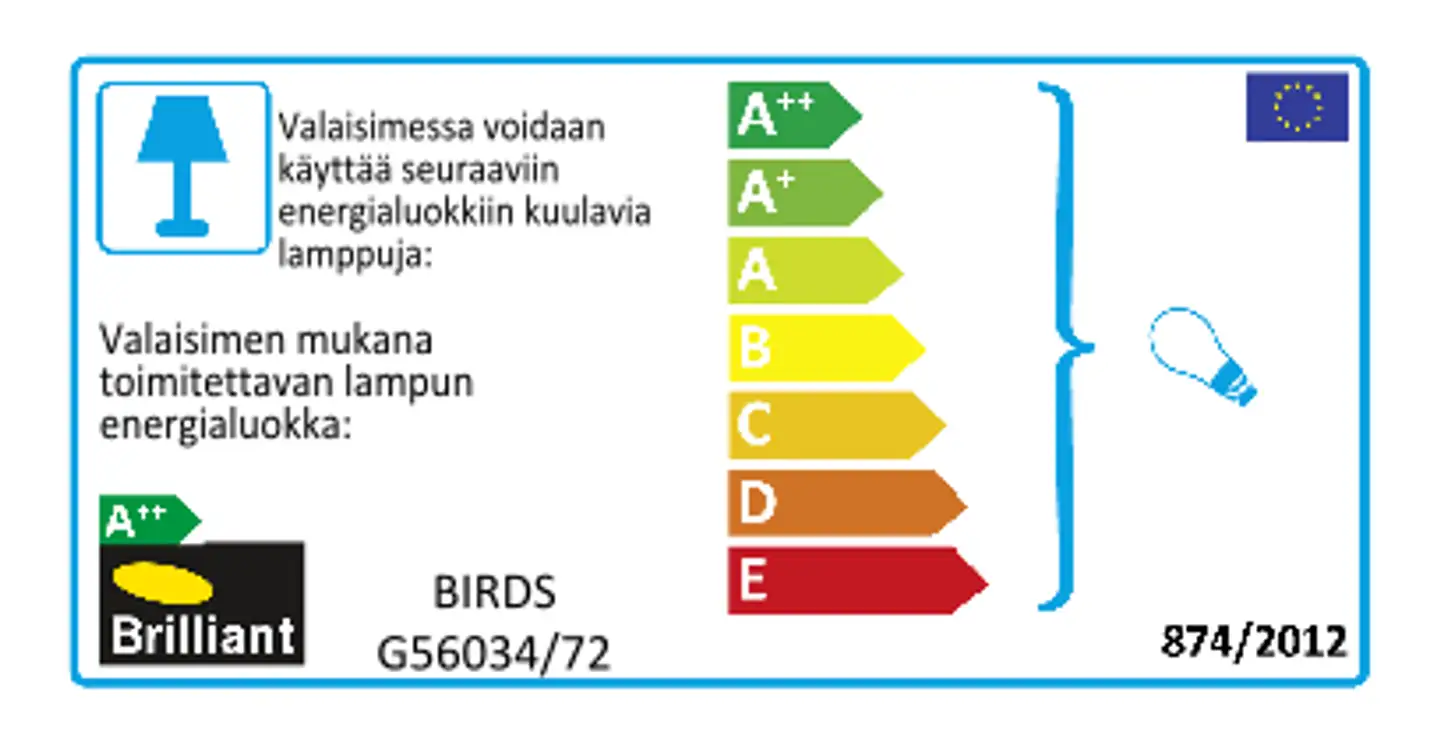 Brilliant lasten kattospotti Birds LED 3-osainen       - 2