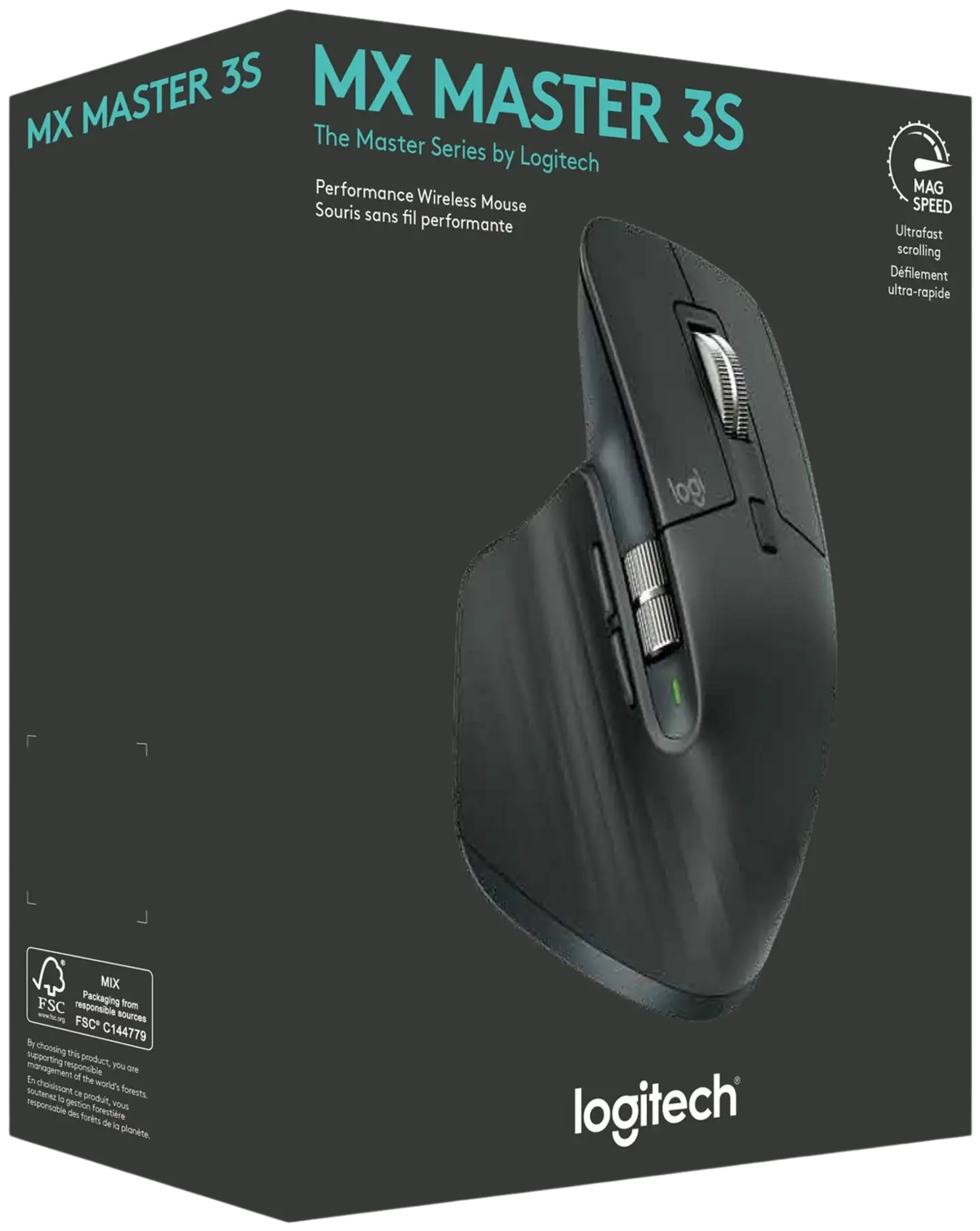 LOGITECH MX Master 3S Performance Wireless Mouse - GRAPHITE - 6
