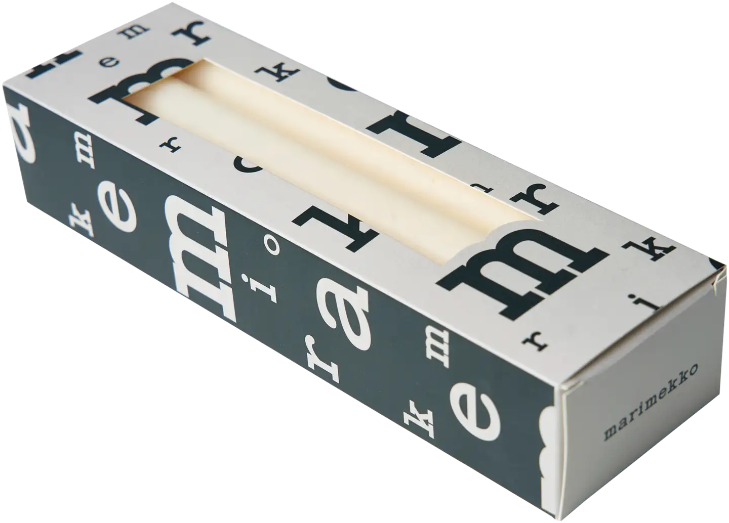 Marimekko luonnonvalkoinen kruunukynttilä 6kpl/24cm - 1