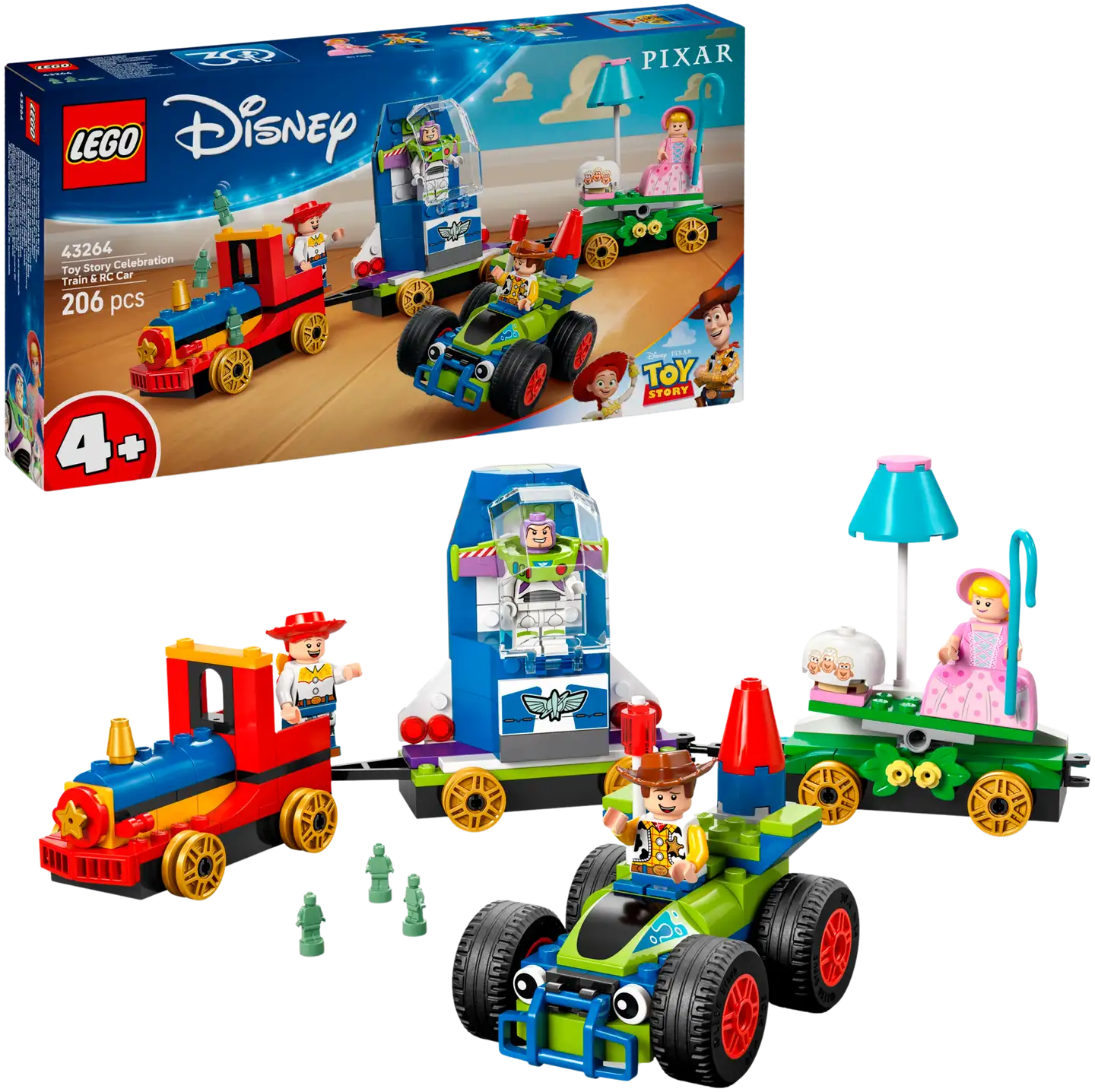 LEGO® Disney Pixar 43264 Toy Story -juhlavuoden juna ja radio-ohjattava auto - 1