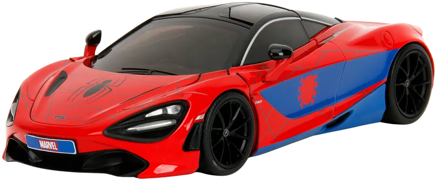 Jada - Marvel Spider-Man McLaren 720S 1:24, 19 cm auto ja Spider-Man hahmo, die-cast - 5