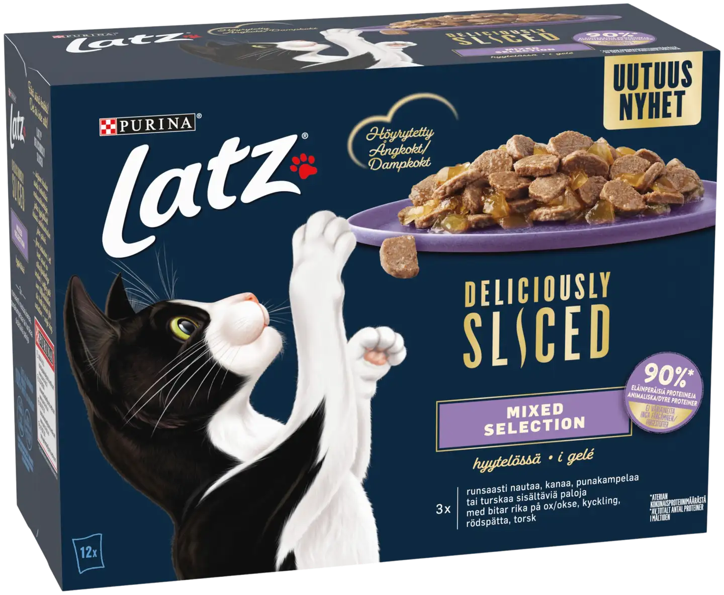 Latz Deliciously Sliced 12x80 Mixed lajitelma kissanruoka