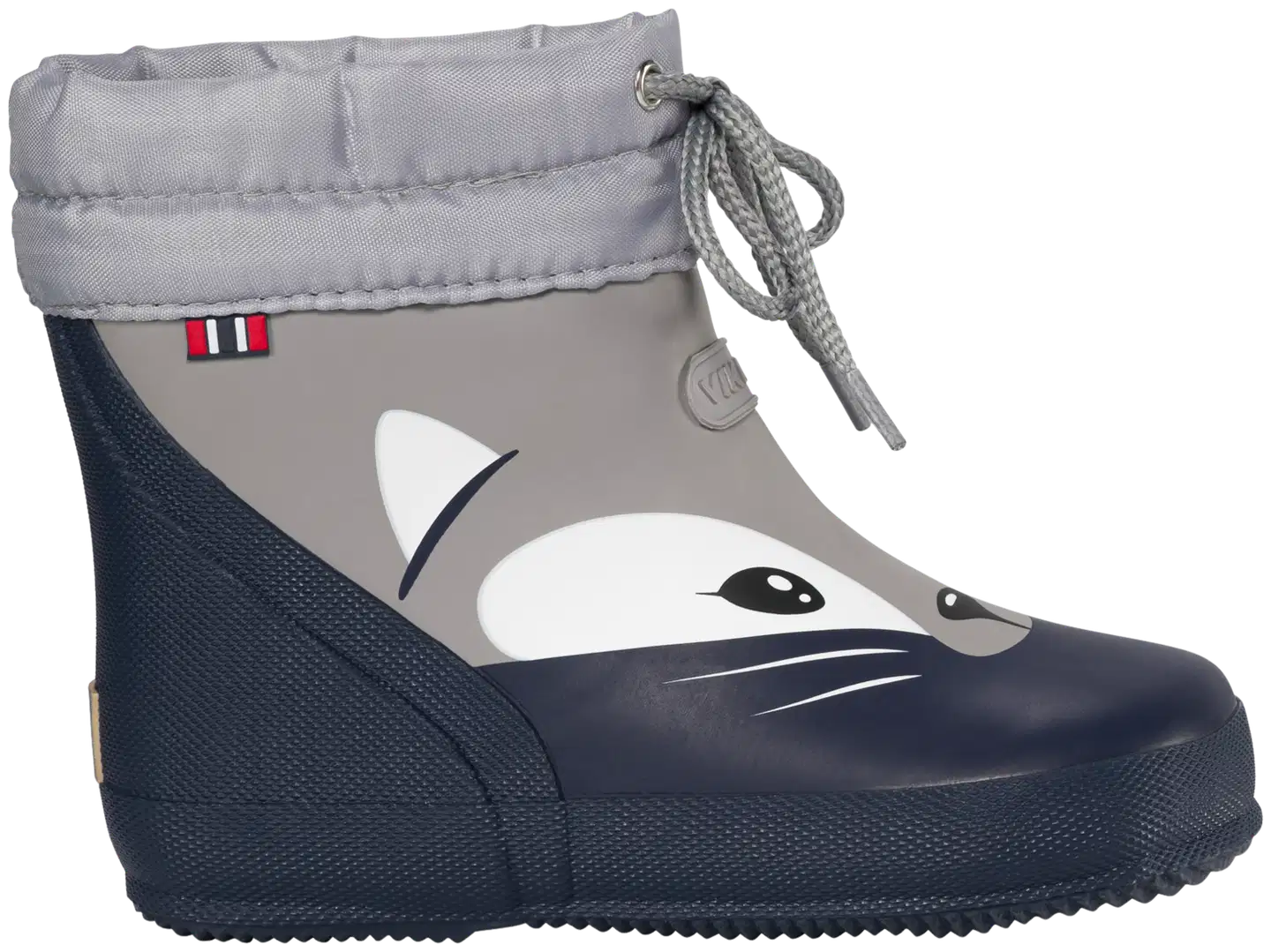 Viking lasten talvikumisaapas Alv Barefoot Paw Print Warm Pearlgrey - Pearlgrey - 1
