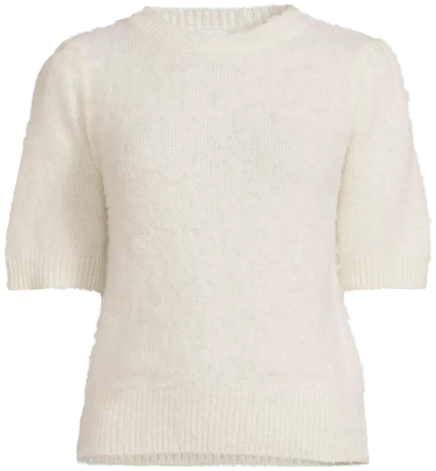 WKLY. naisten lyhythihainen pörröneule villasekoitetta 213W312684 - OFF WHITE - 2