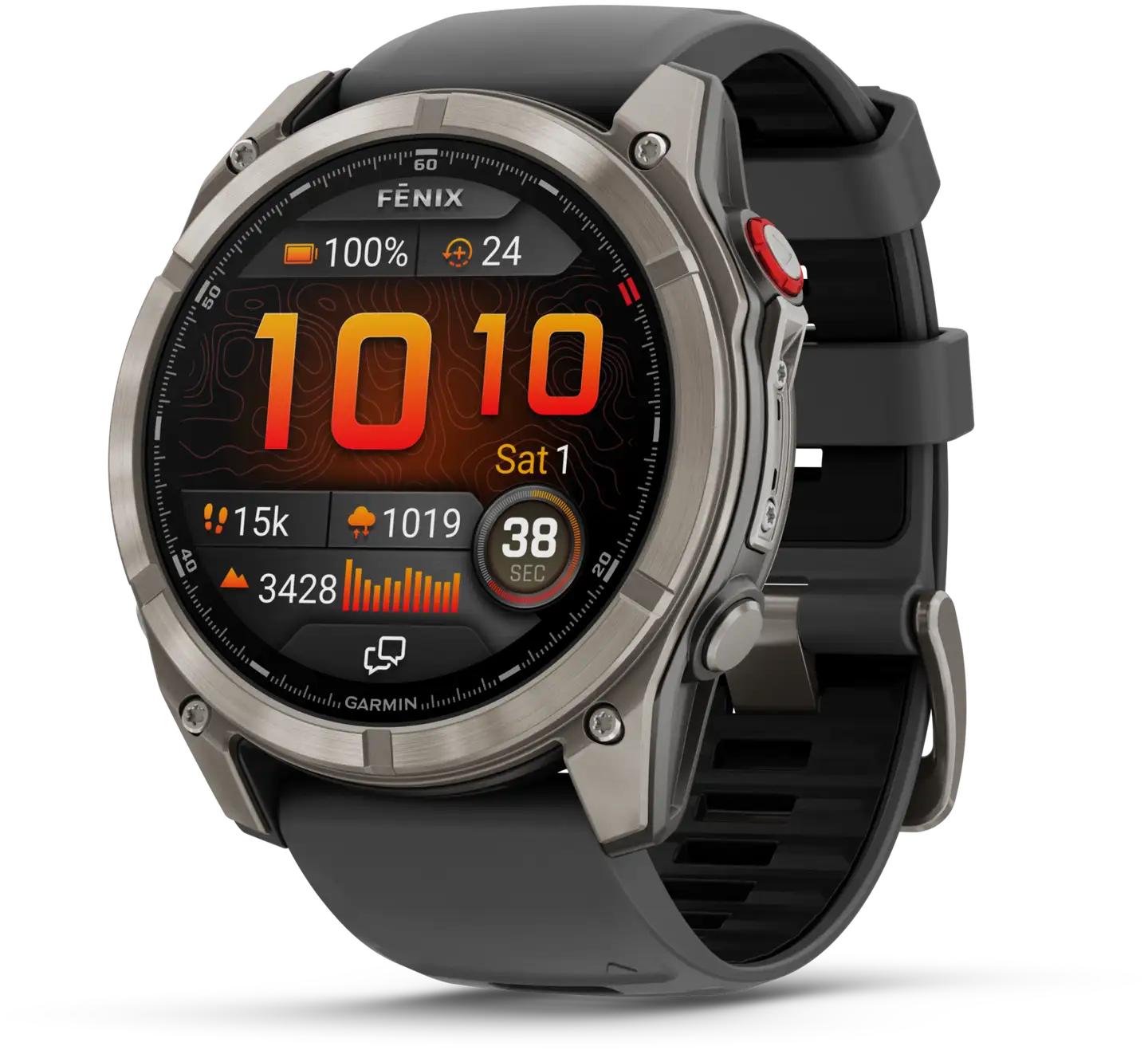 Garmin älykello Fenix 8 pro – 51 mm, amoled, sapphire, titaani – grafiitinharmaa/musta - 1