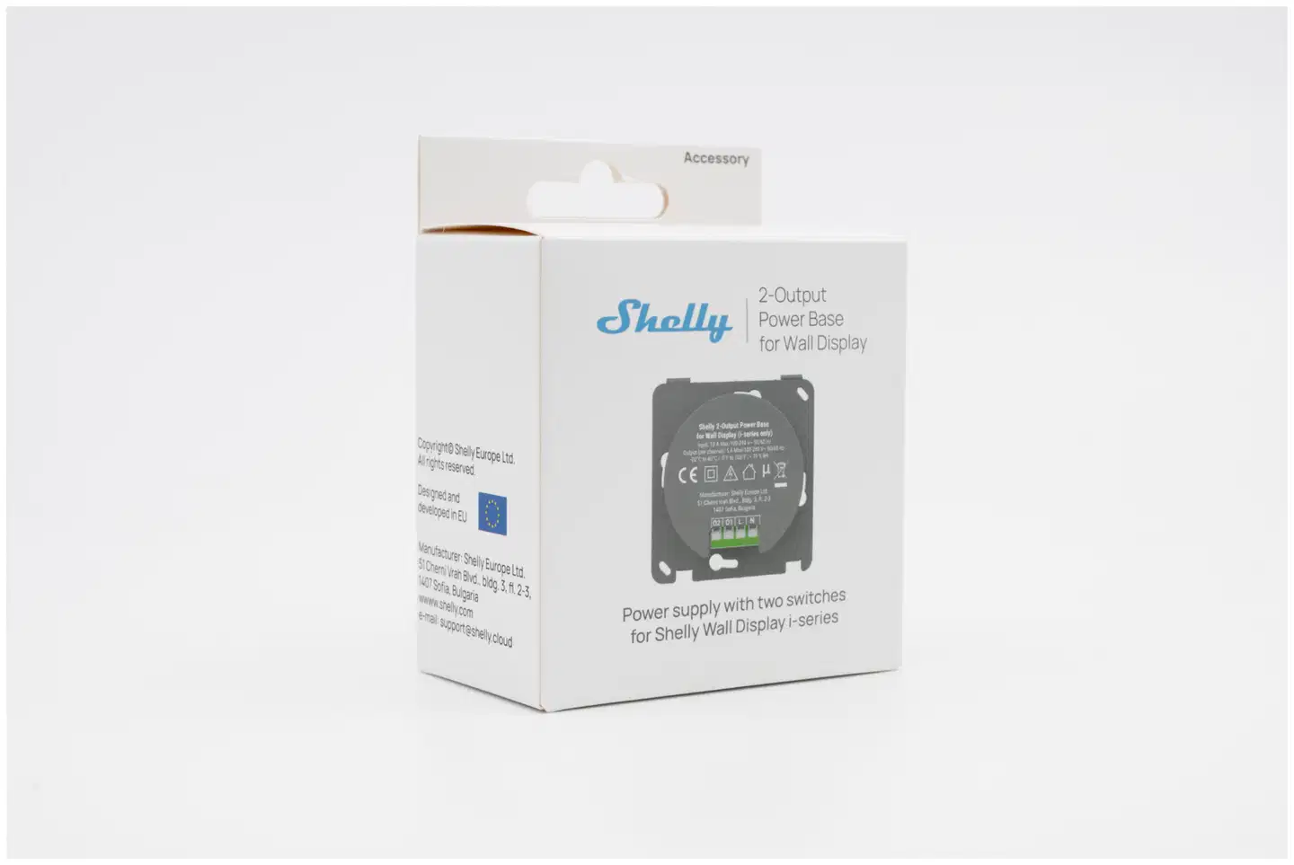 Shelly 2-Output Power Base for Wall Display - 2-kanavainen relepohja Wall Displaylle - 5