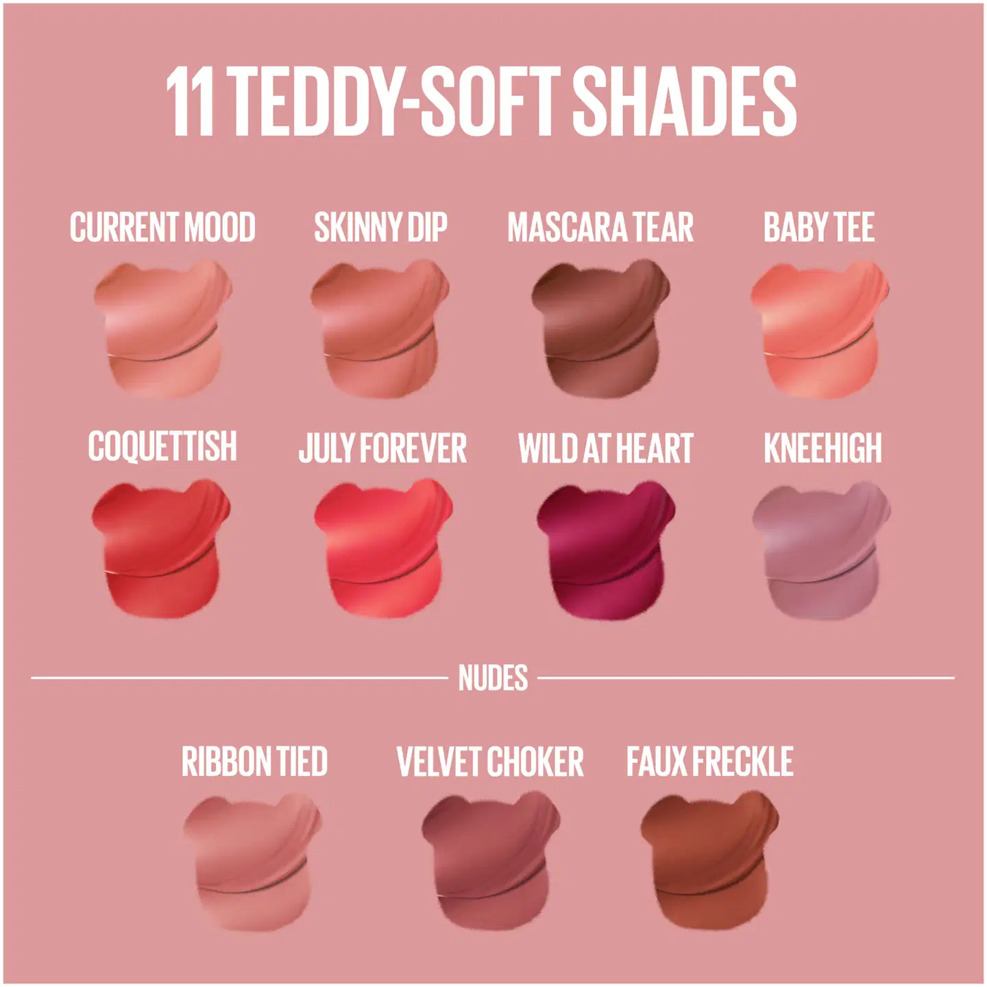 Maybelline New York Superstay Teddy Tint 10 Current Mood huulipuna 5ml - Coquettish - 4