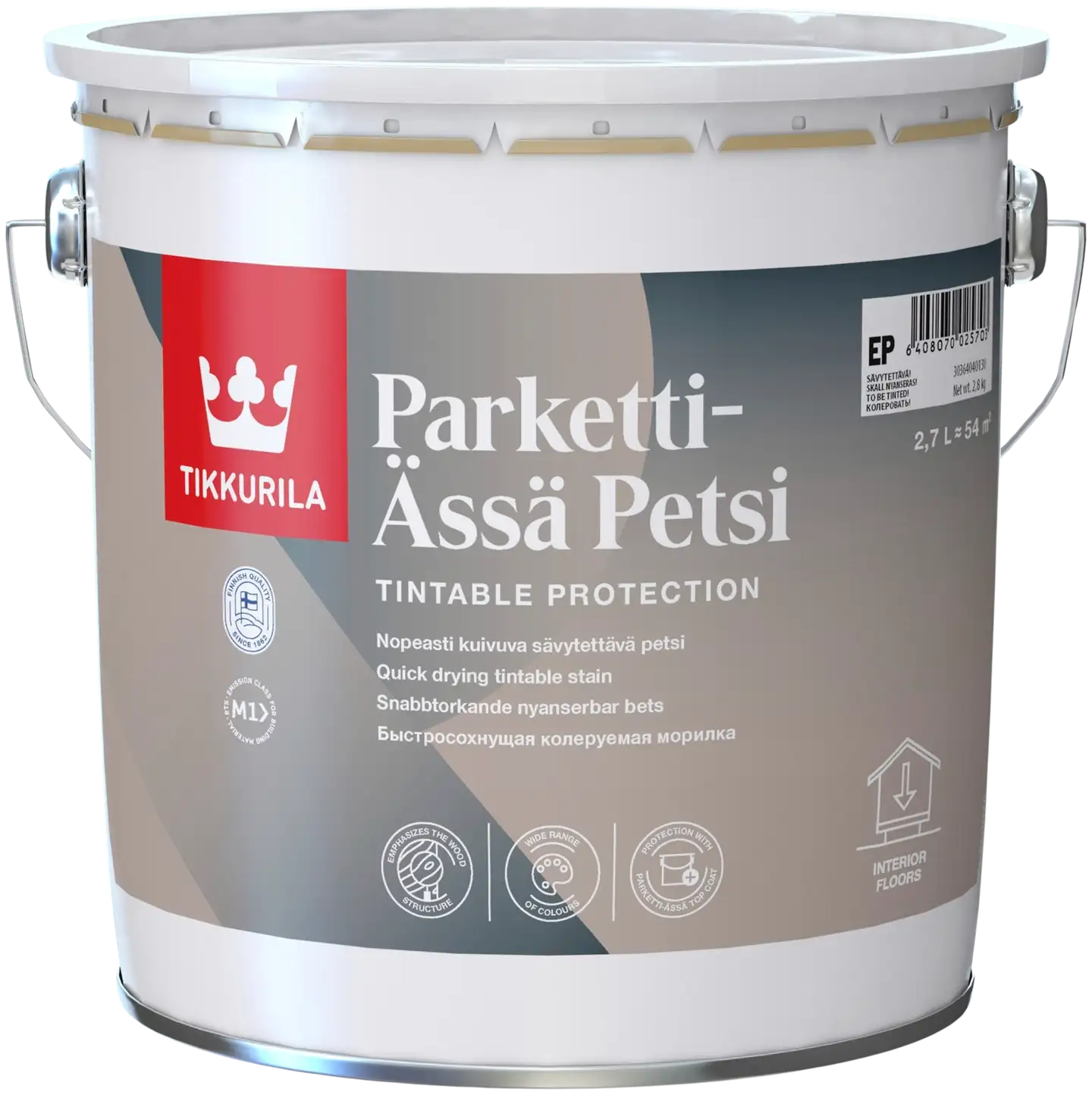 Tikkurila petsi Parketti-Ässä 2,7 l EP sävytettävissä
