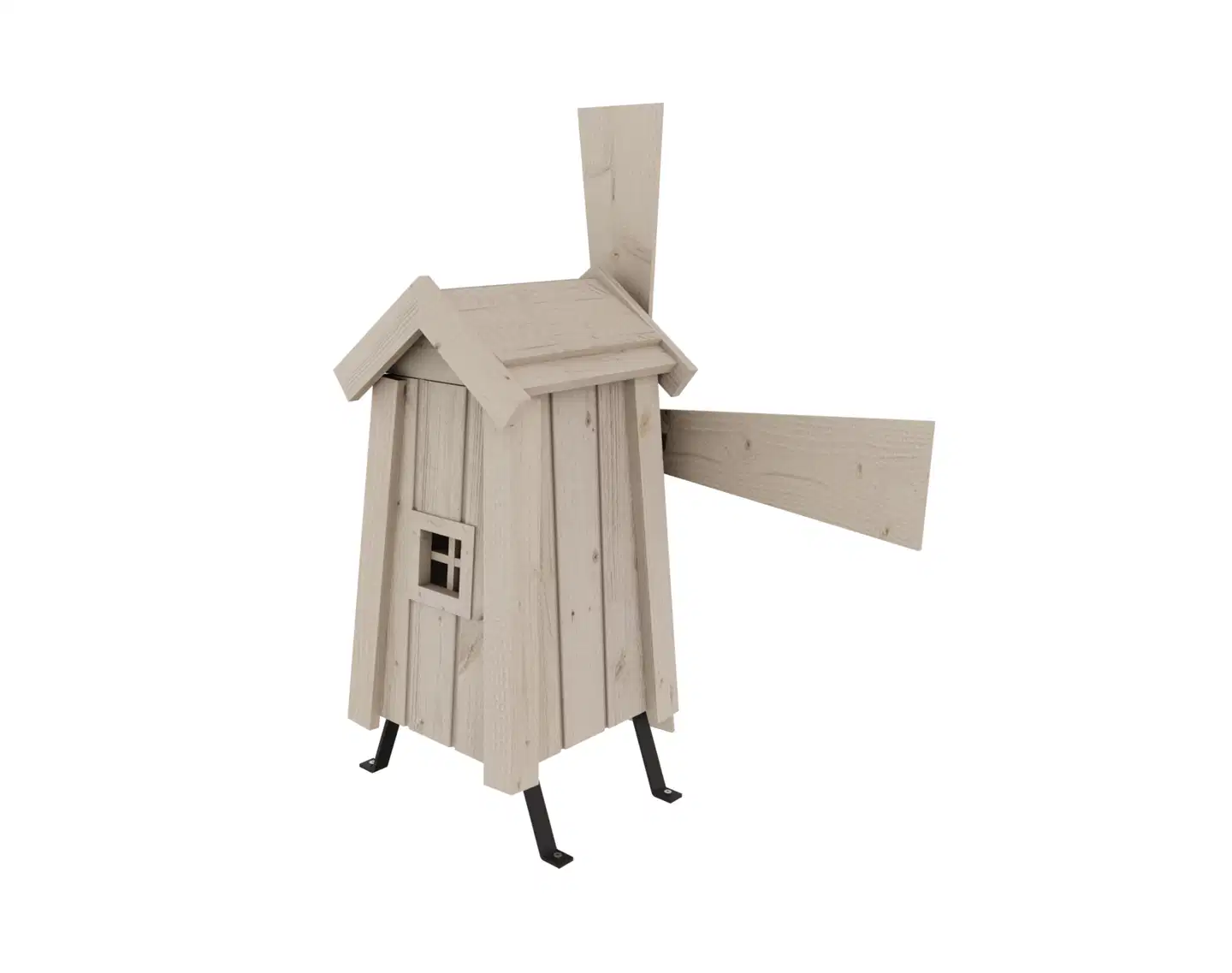 Tuulimylly, puuvalmis, 69x30x32cm - 3